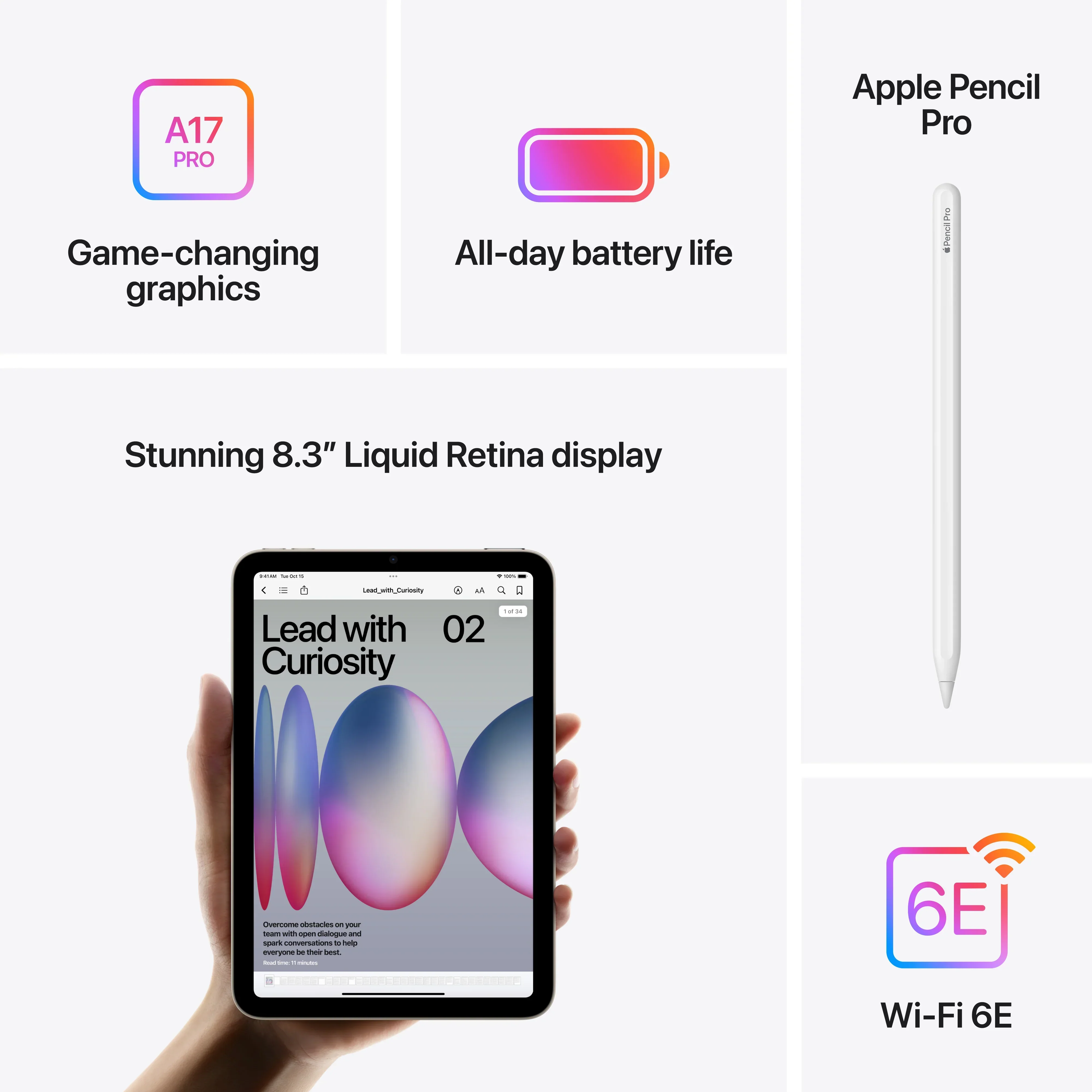 iPad mini 7, 512GB, Wi-Fi, Starlight - Image 7