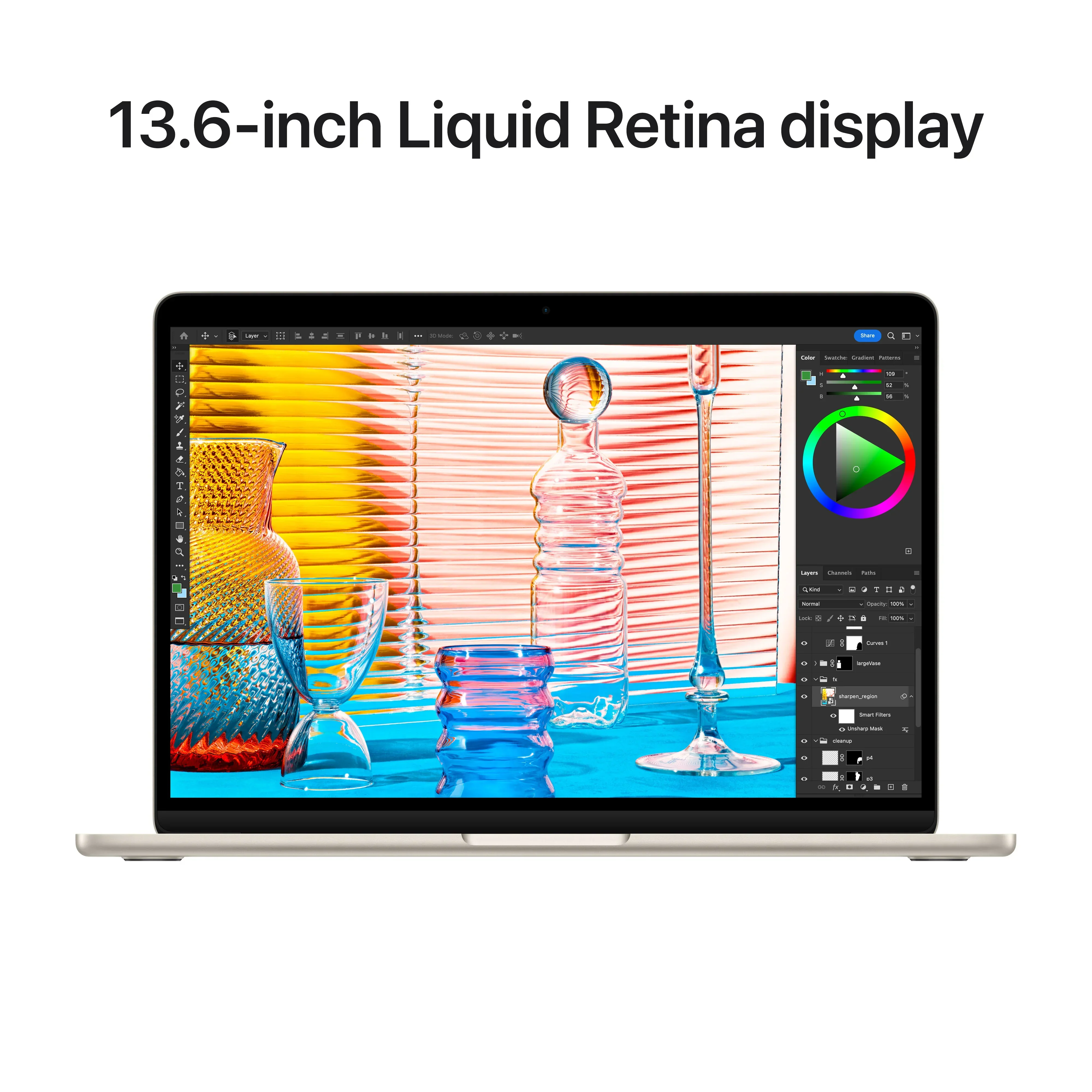 MacBook Air 13", procesor Apple M2, 8 nuclee CPU si 8 nuclee GPU, 16GB, 256GB, Starlight, INT KB - Image 5