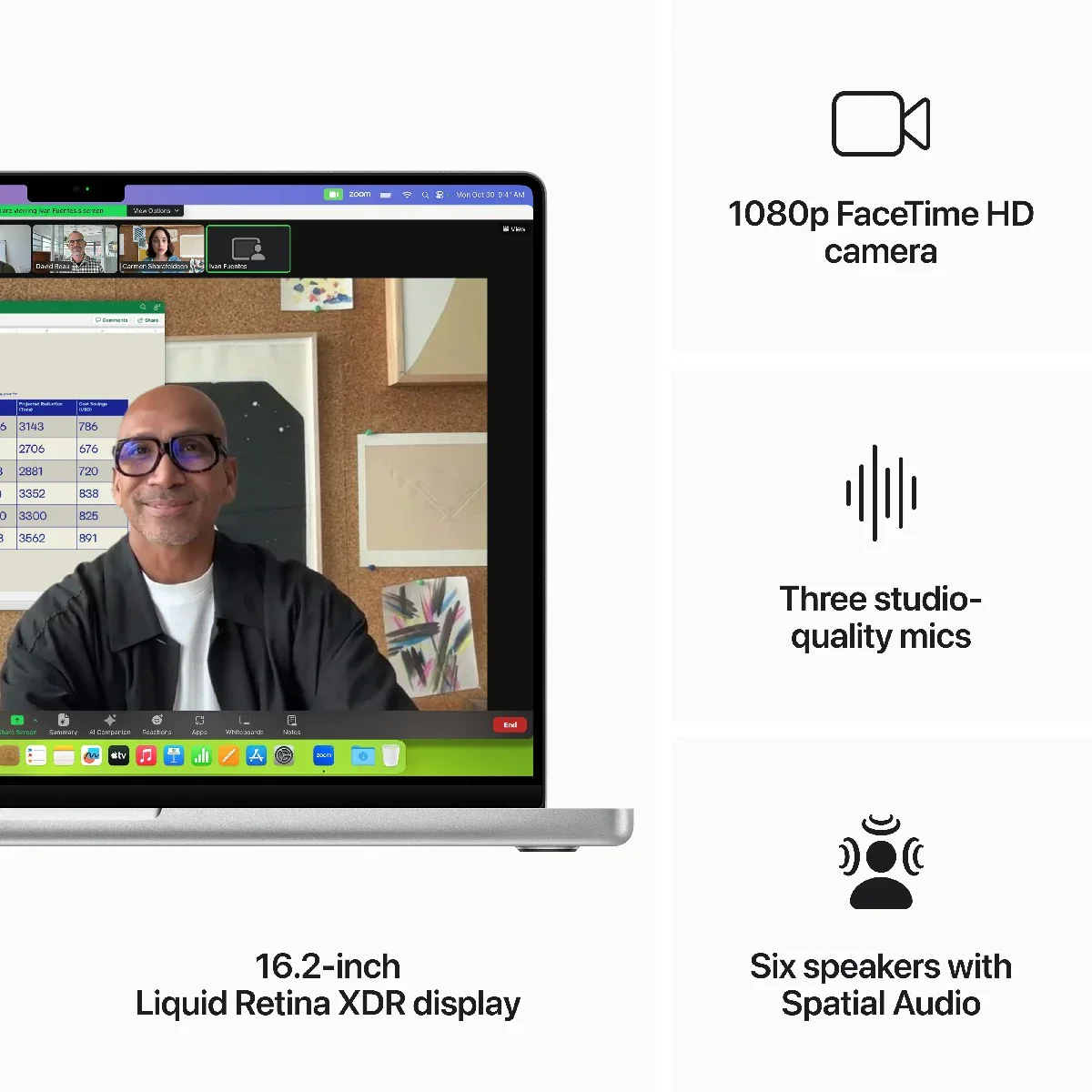 MacBook Pro 16", procesor Apple M3 Max, 14 nuclee CPU si 30 nuclee GPU, 1TB SSD, Silver - Image 5
