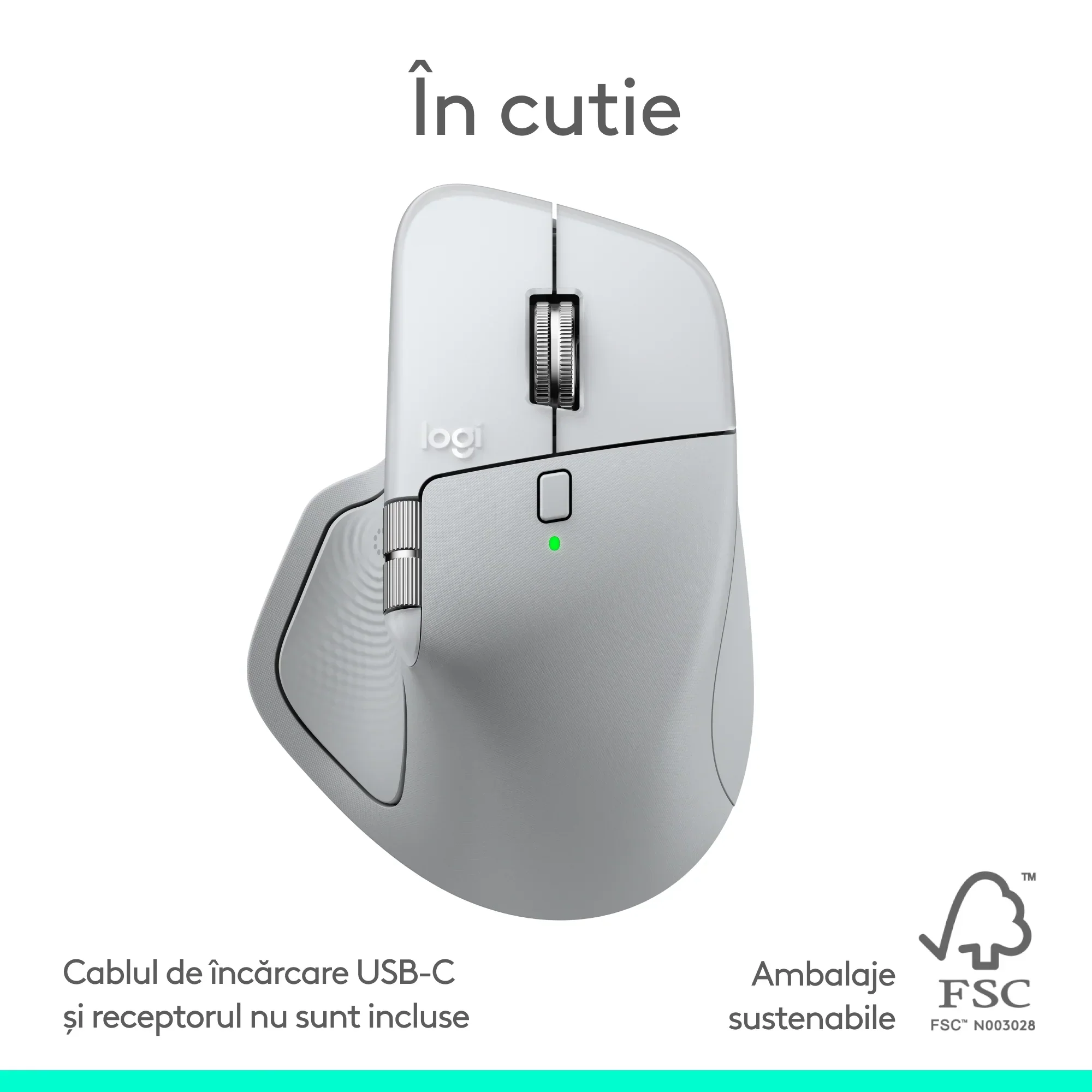 Mouse Wireless Logitech MX Master 4 pentru Mac, Alb - Image 11