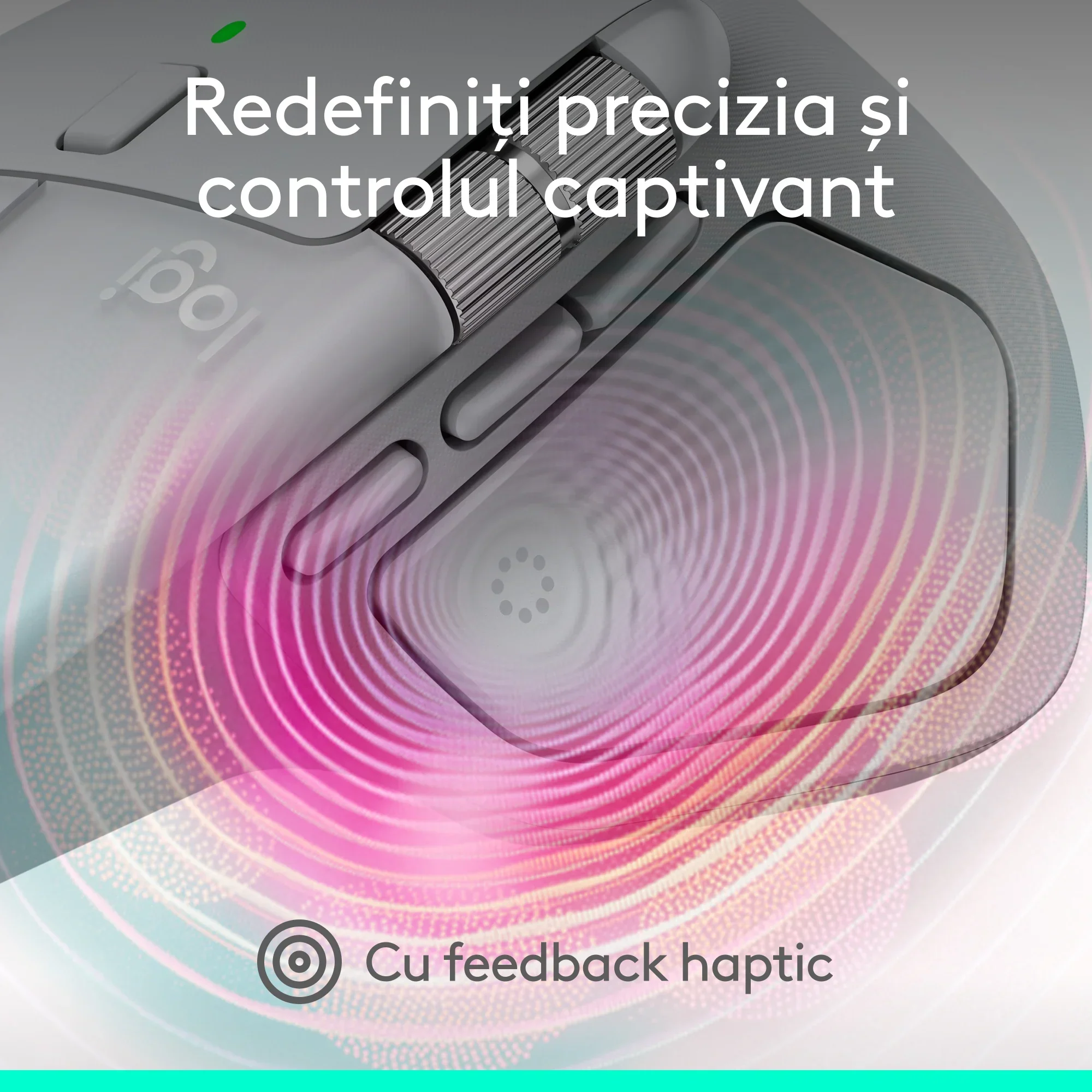 Mouse Wireless Logitech MX Master 4 pentru Mac, Alb - Image 2