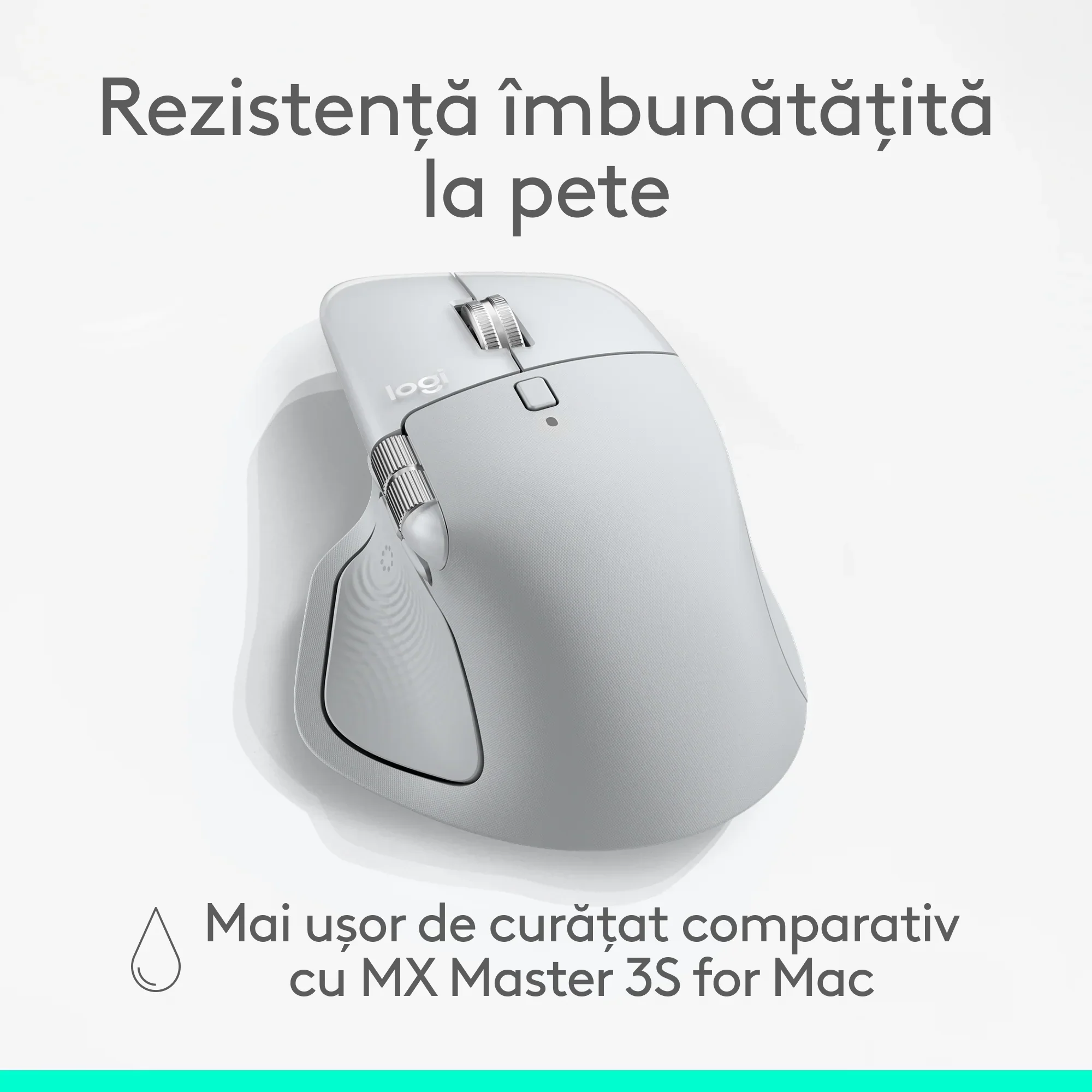 Mouse Wireless Logitech MX Master 4 pentru Mac, Alb - Image 9