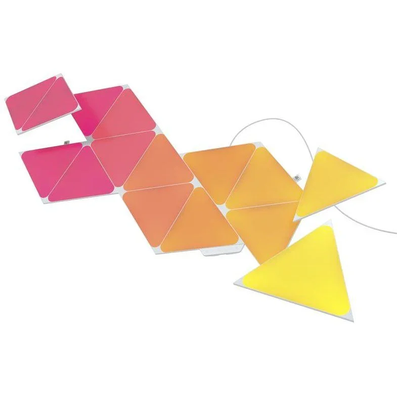 Nanoleaf Kit 15 panouri luminoase inteligente Nanoleaf Shapes Triangles Starter Kit cu senzor