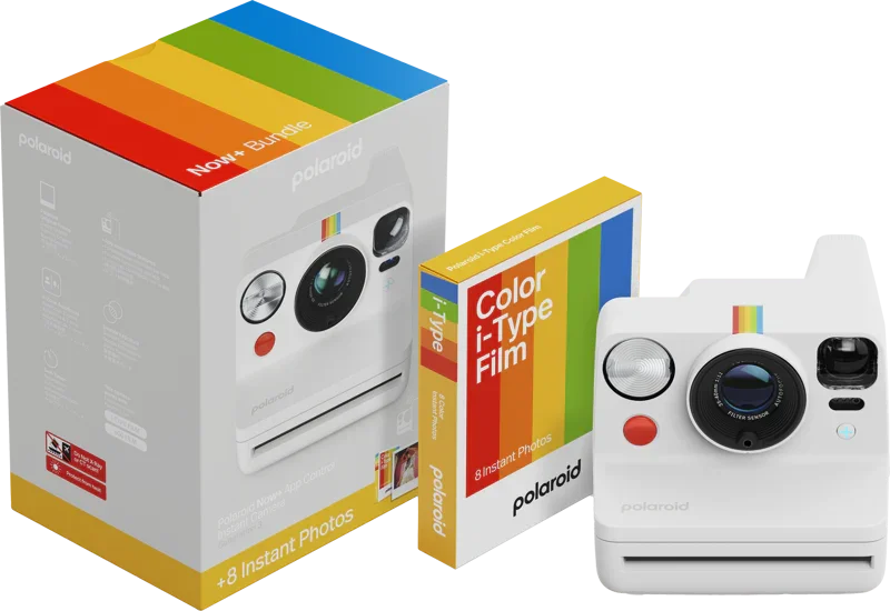 Pachet Camera Foto Instant Polaroid Now+ (gen.3)Alb + Hartie Foto