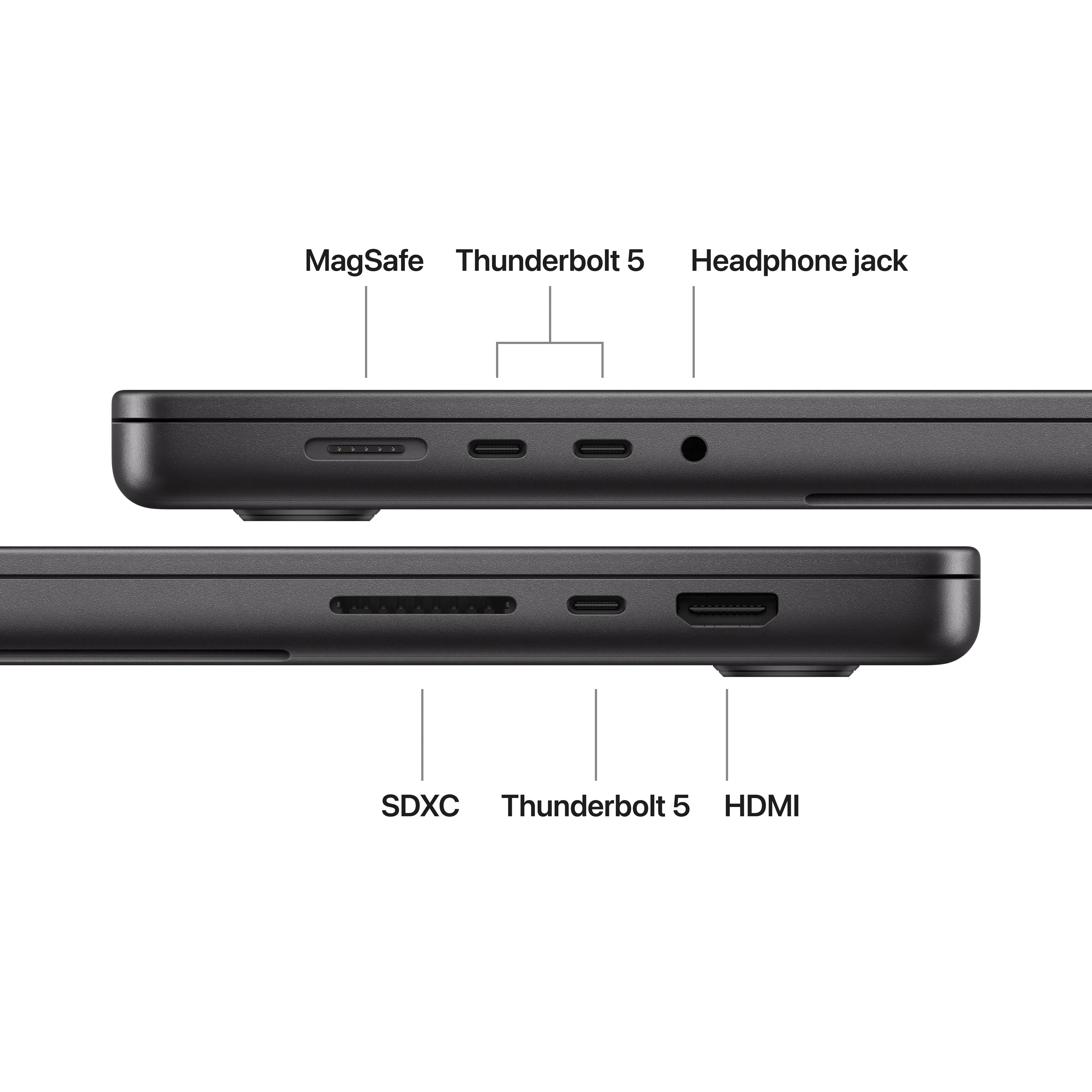 Produs configurabil: MacBook Pro 16", procesor Apple M5 Max, 18 nuclee CPU si 40 nuclee GPU, 64GB, 4TB SSD, Space Black, Textura nano, INT KB - Image 7