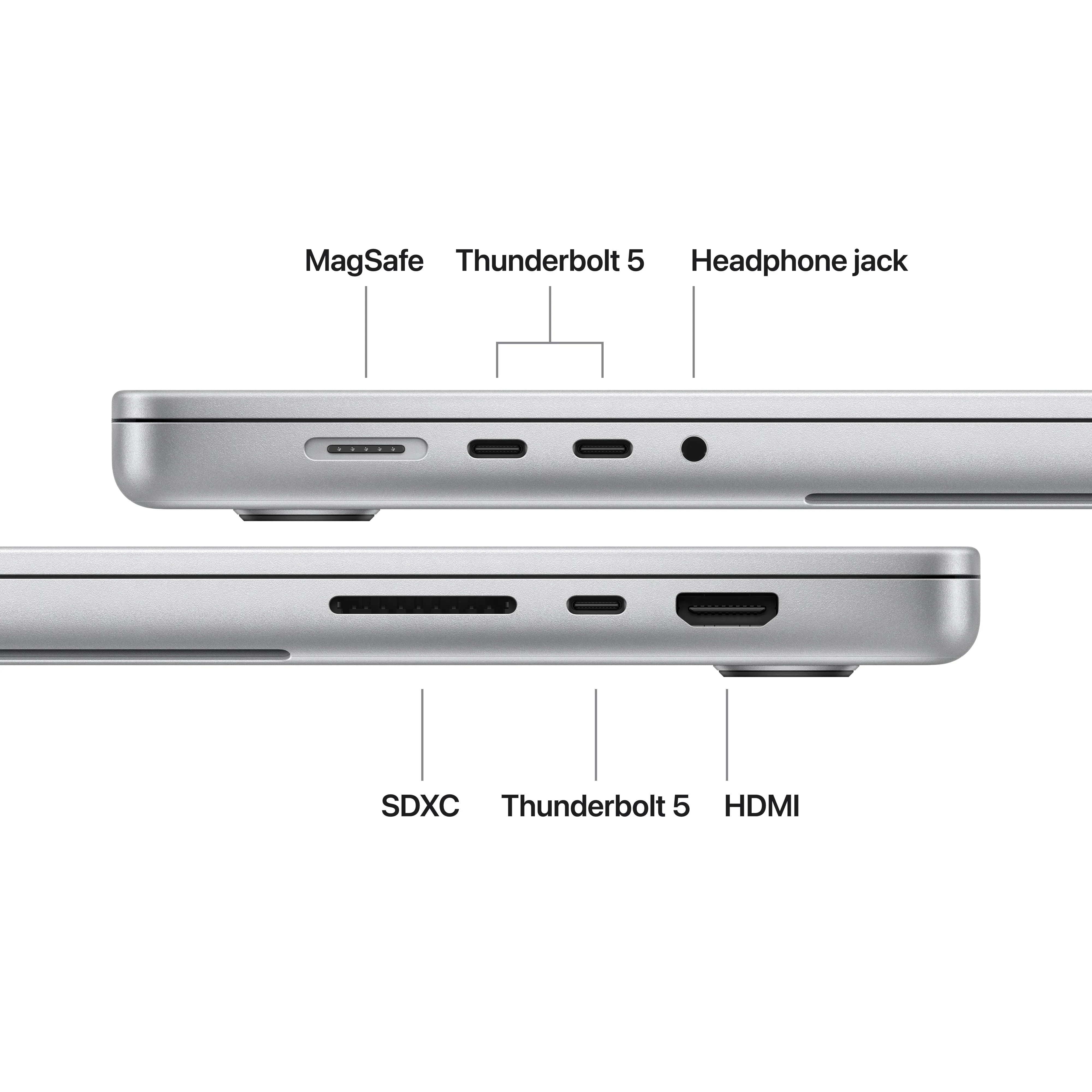 Produs configurabil: MacBook Pro 16", procesor Apple M5 Pro, 18 nuclee CPU si 20 nuclee GPU, 64GB, 4TB SSD, Silver, Standard, US KB - Image 7