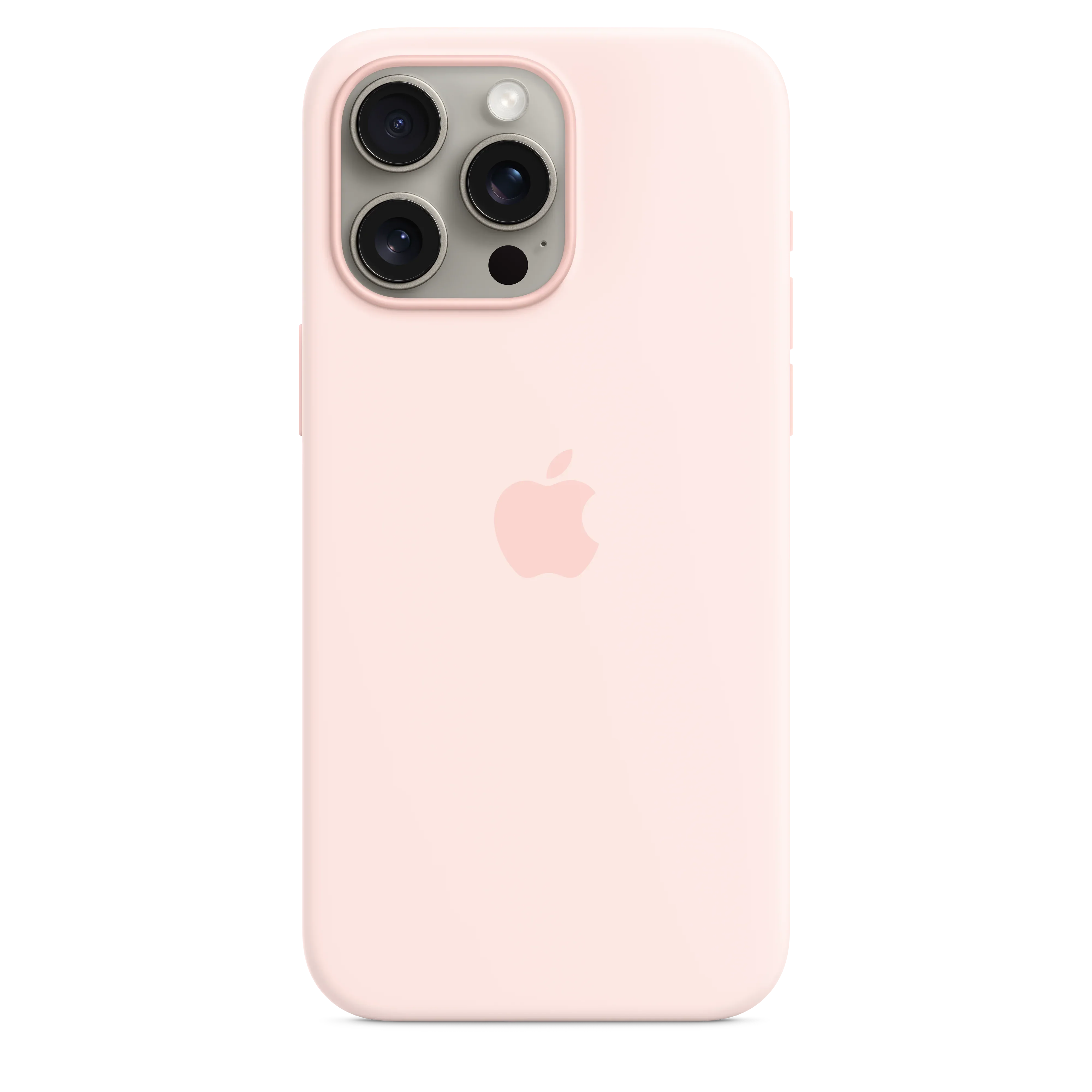 Husa de protectie Apple cu MagSafe pentru iPhone 15 Pro Max, Silicon, Light Pink