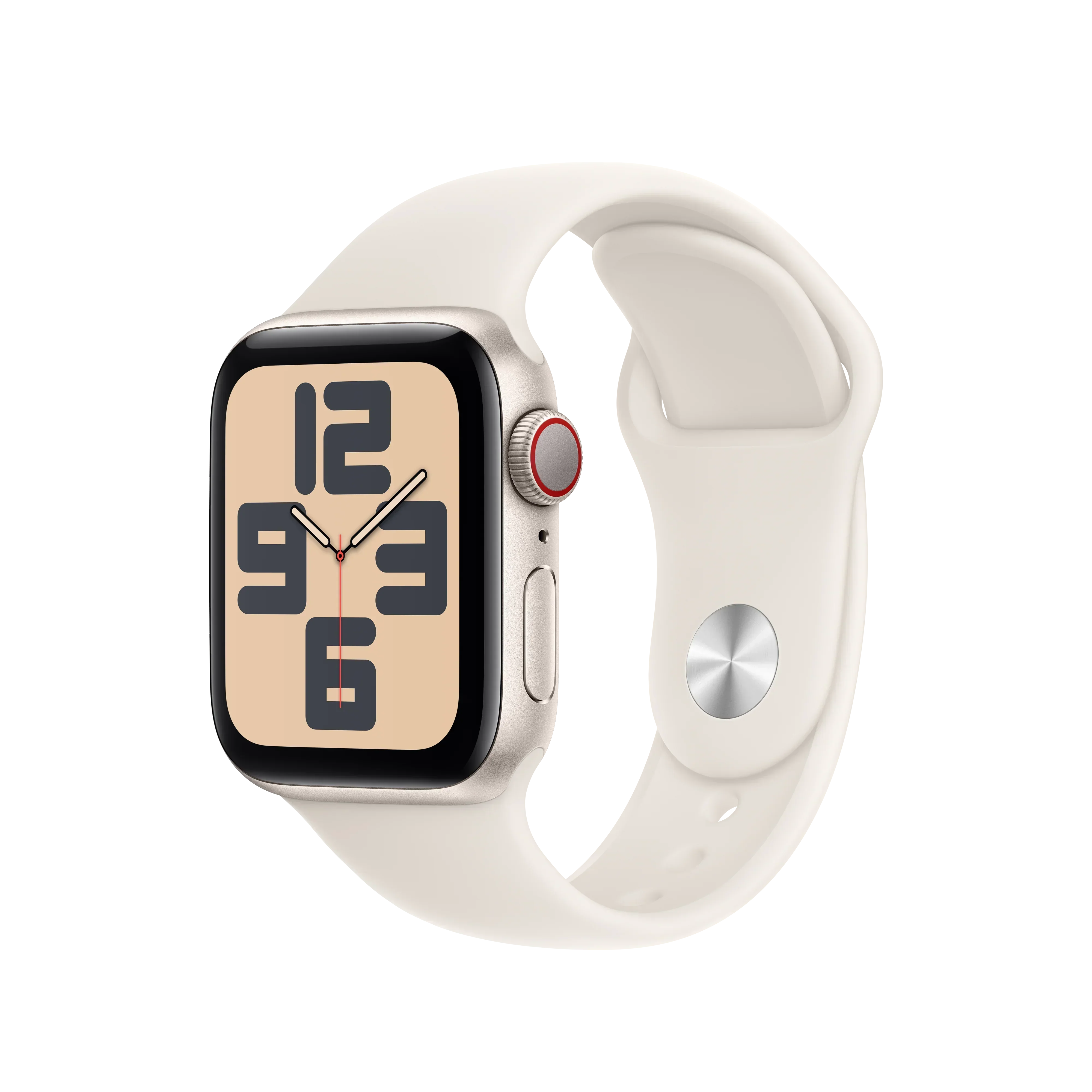 Curea Apple pentru Apple Watch 40mm Sport Band, Starlight Sport Band, S/M - Image 2