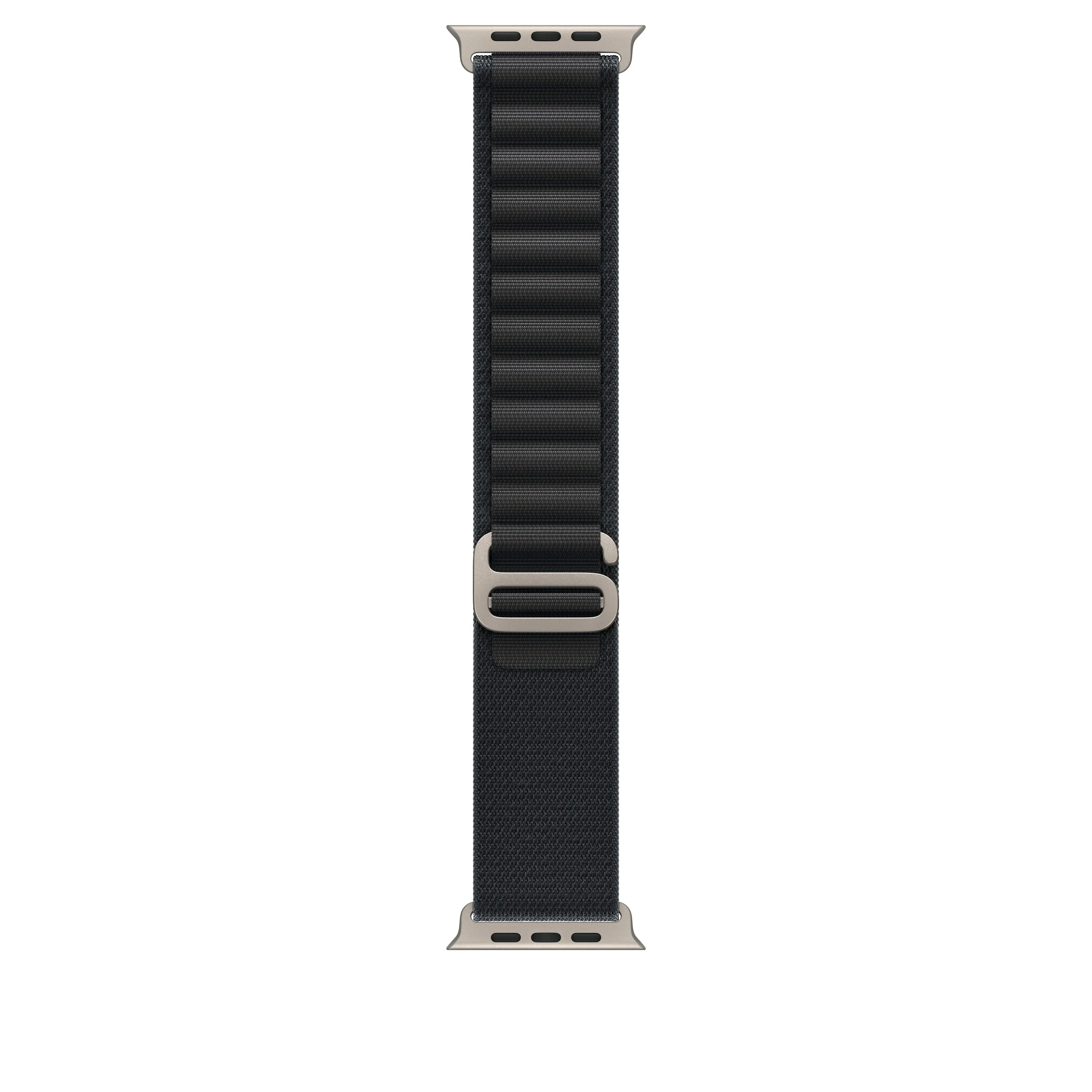Curea Apple pentru Apple Watch 49mm Black Alpine Loop Large Natural Titanium Finish