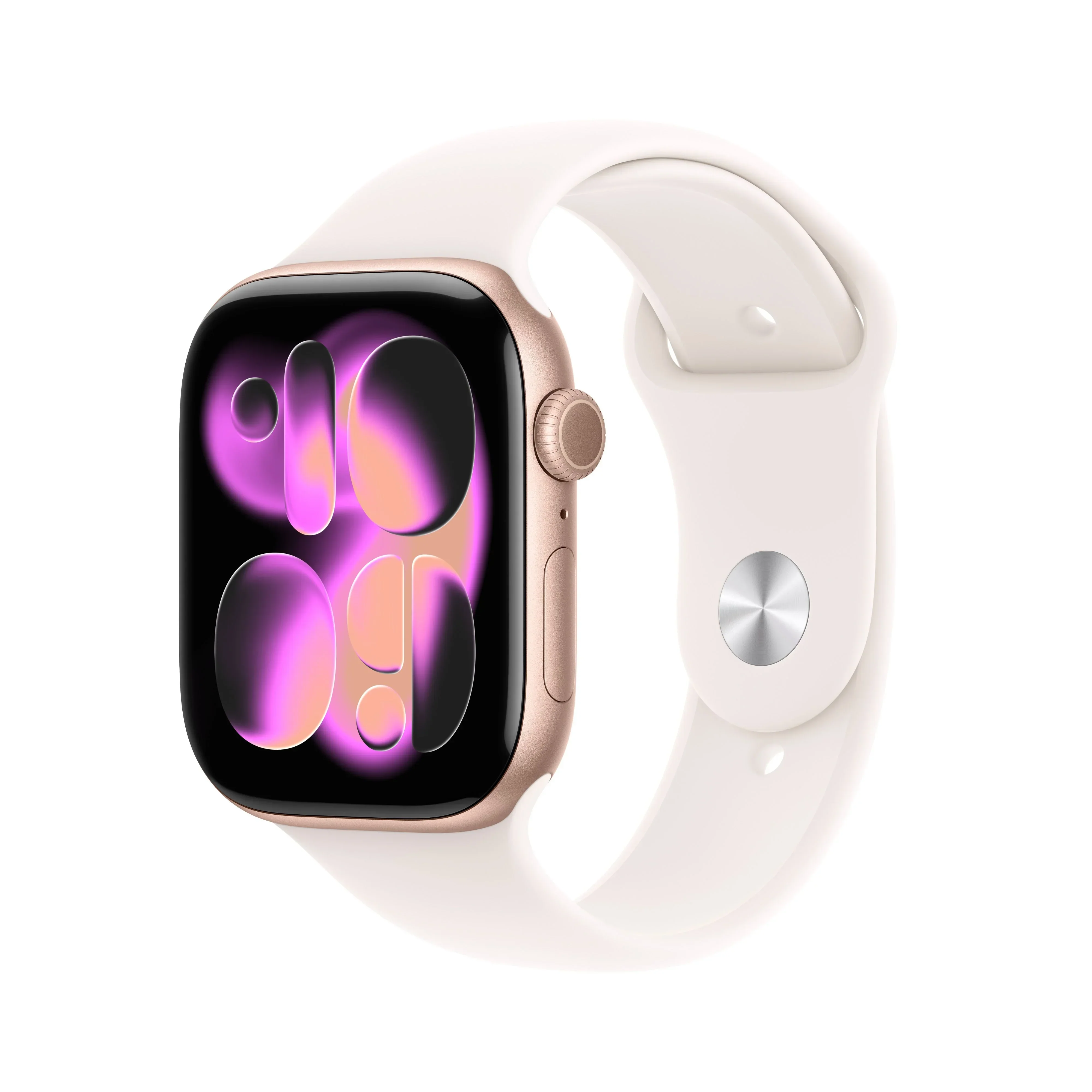 Resigilat: Apple Watch Series 11 GPS + Cellular 46mm Rose Gold Aluminium Case with Light Blush Sport Band - S/M