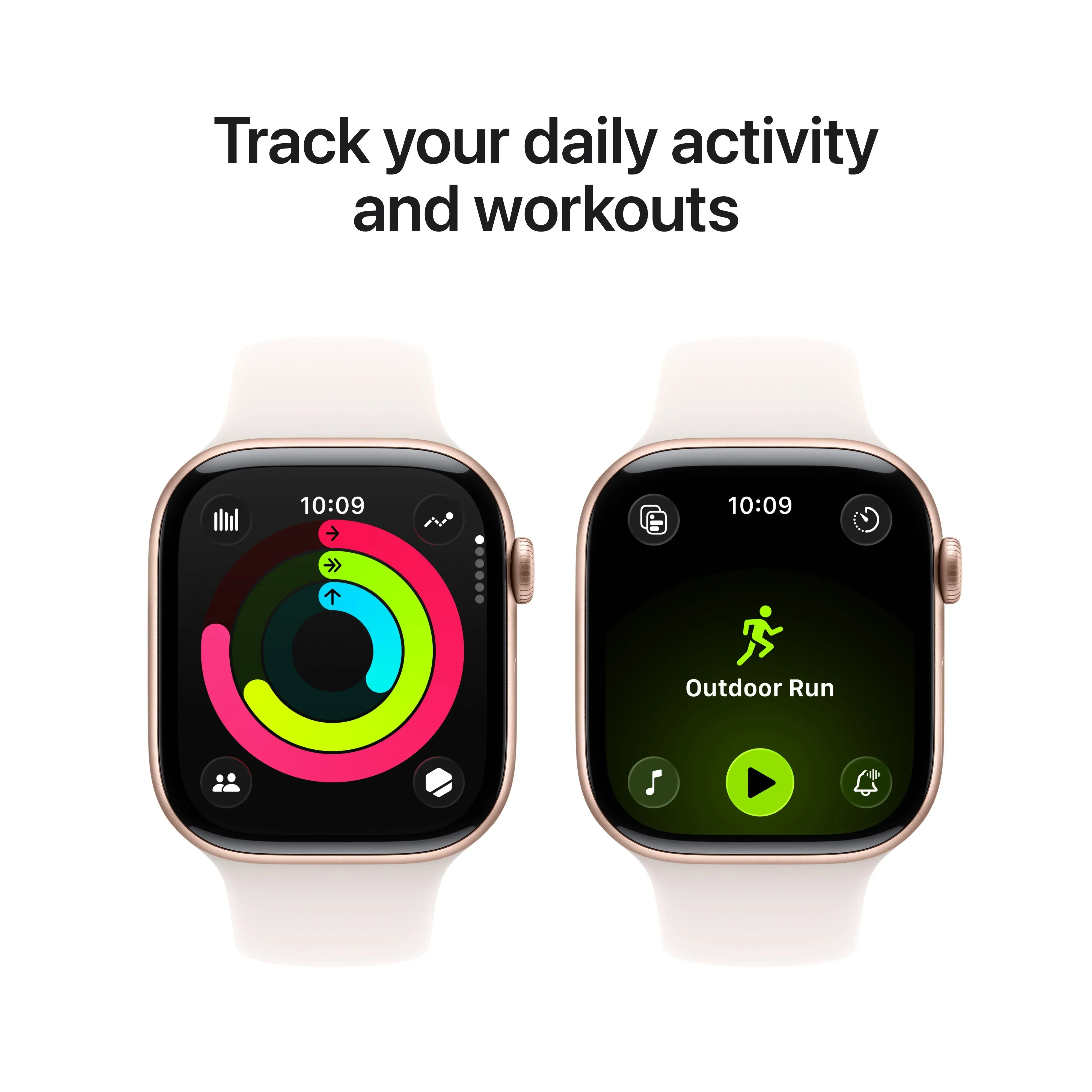 Resigilat: Apple Watch Series 11 GPS + Cellular 46mm Rose Gold Aluminium Case with Light Blush Sport Band - S/M - Image 4