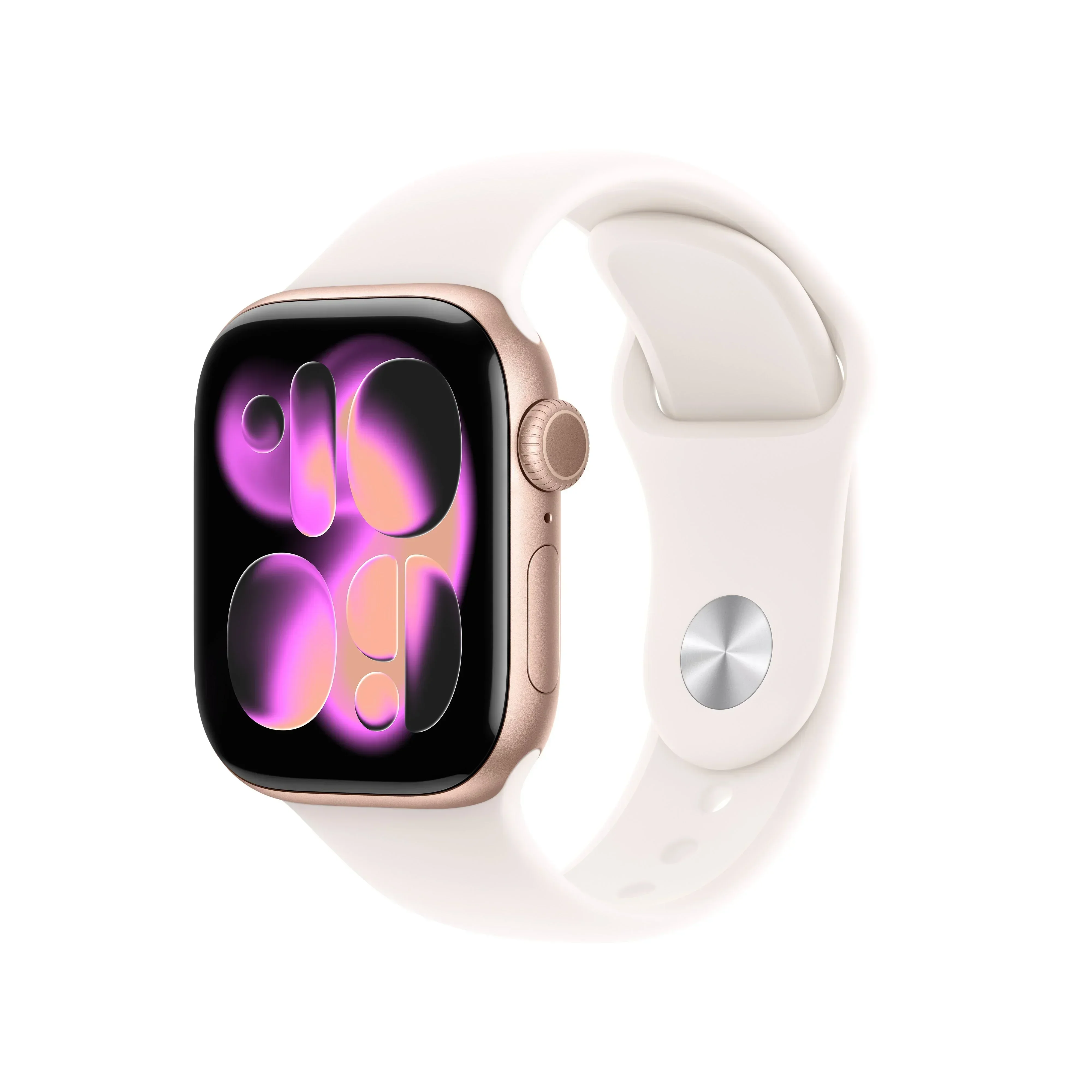 Resigilat: Apple Watch Series 11 GPS 42mm Rose Gold Aluminium Case with Light Blush Sport Band - M/L