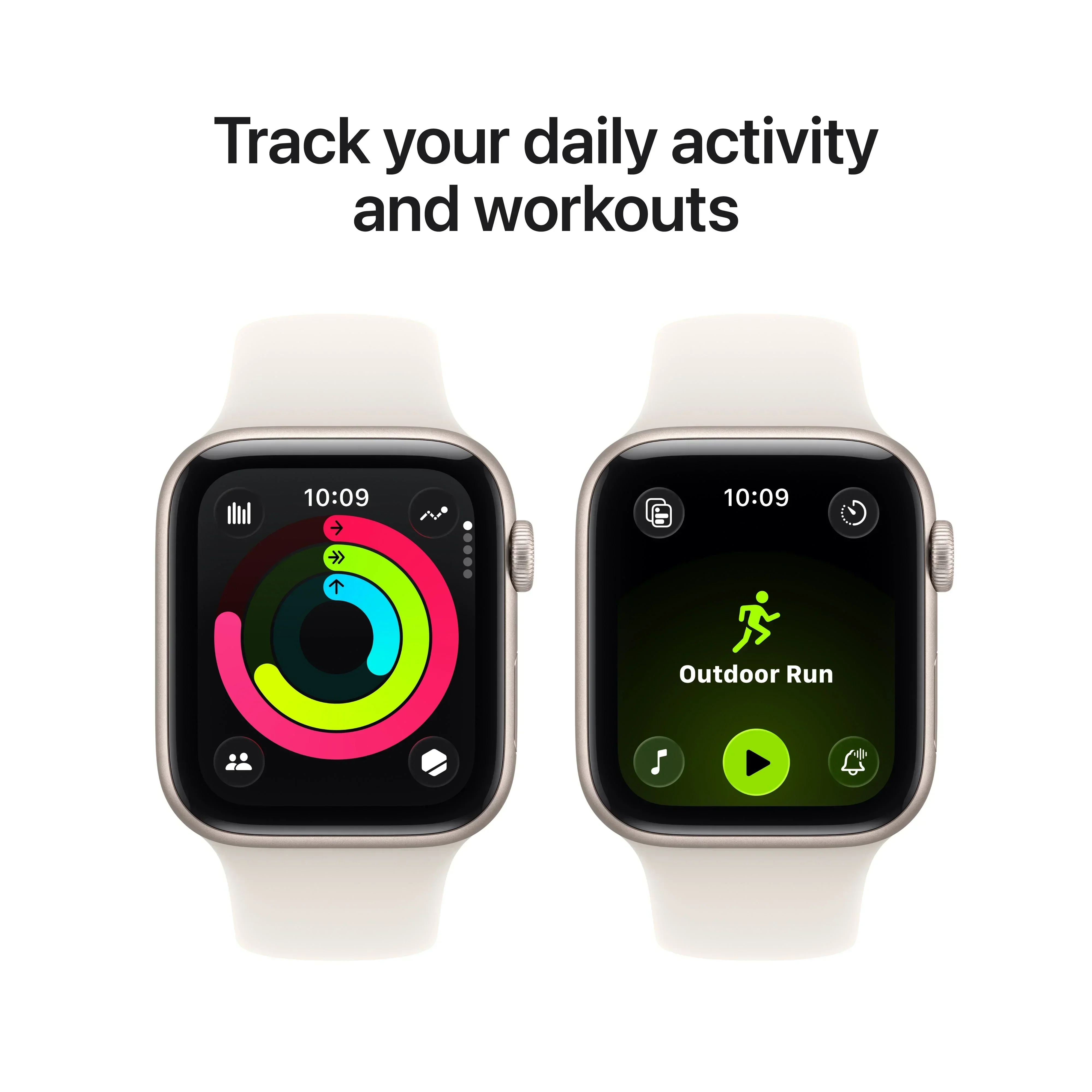 Resigilat: Apple Watch SE 3 GPS 44mm Starlight Aluminium Case with Starlight Sport Band - M/L - Image 6