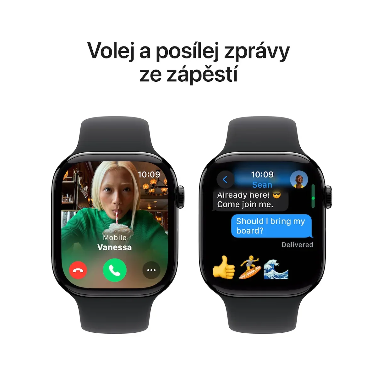 Resigilat: Apple Watch Series 10 GPS, 46mm Jet Black Aluminium Case, Black Sport Band - M/L - Image 7