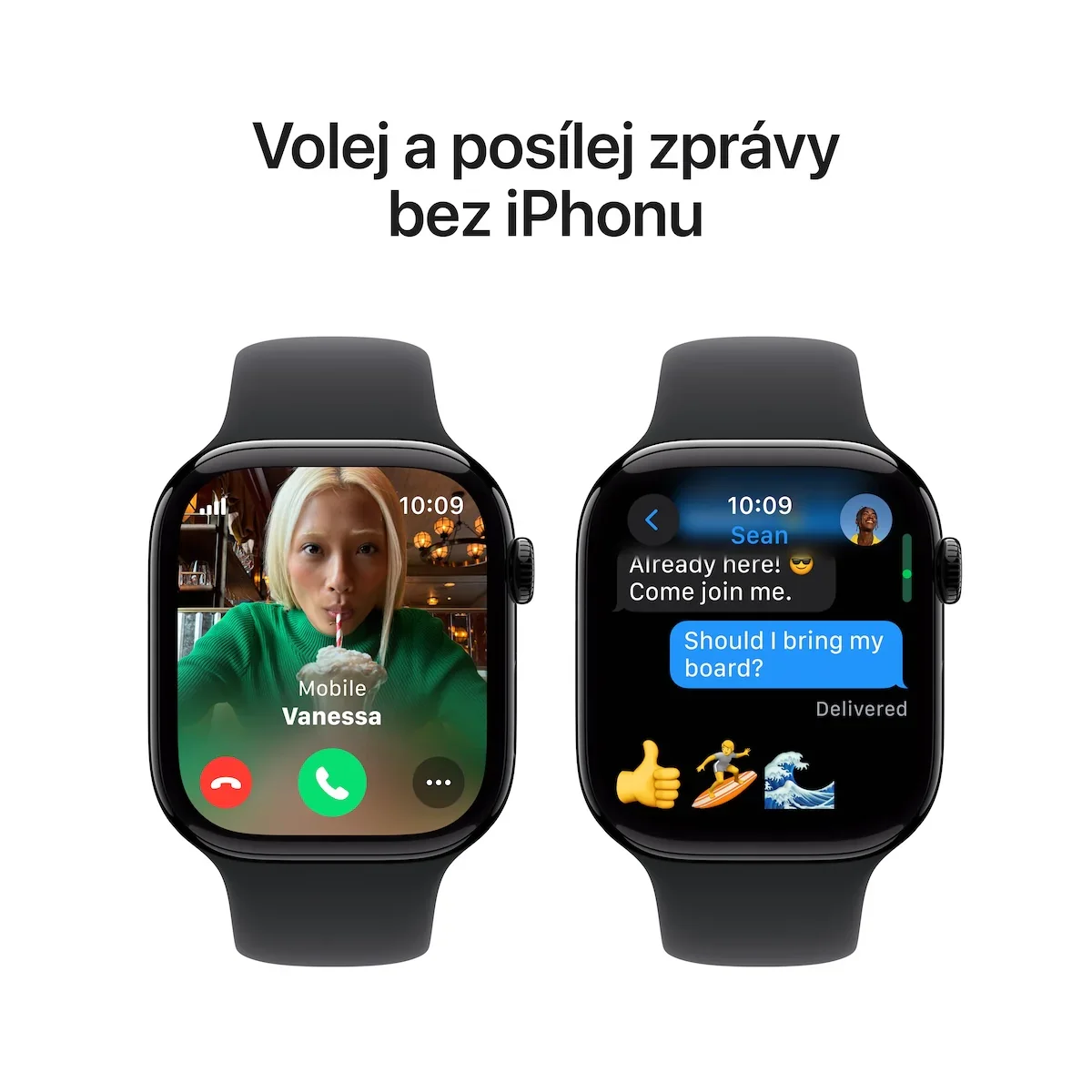 Resigilat: Apple Watch Series 10 GPS + Cellular, 42mm Jet Black Aluminium Case, Black Sport Band - S/M - Image 7