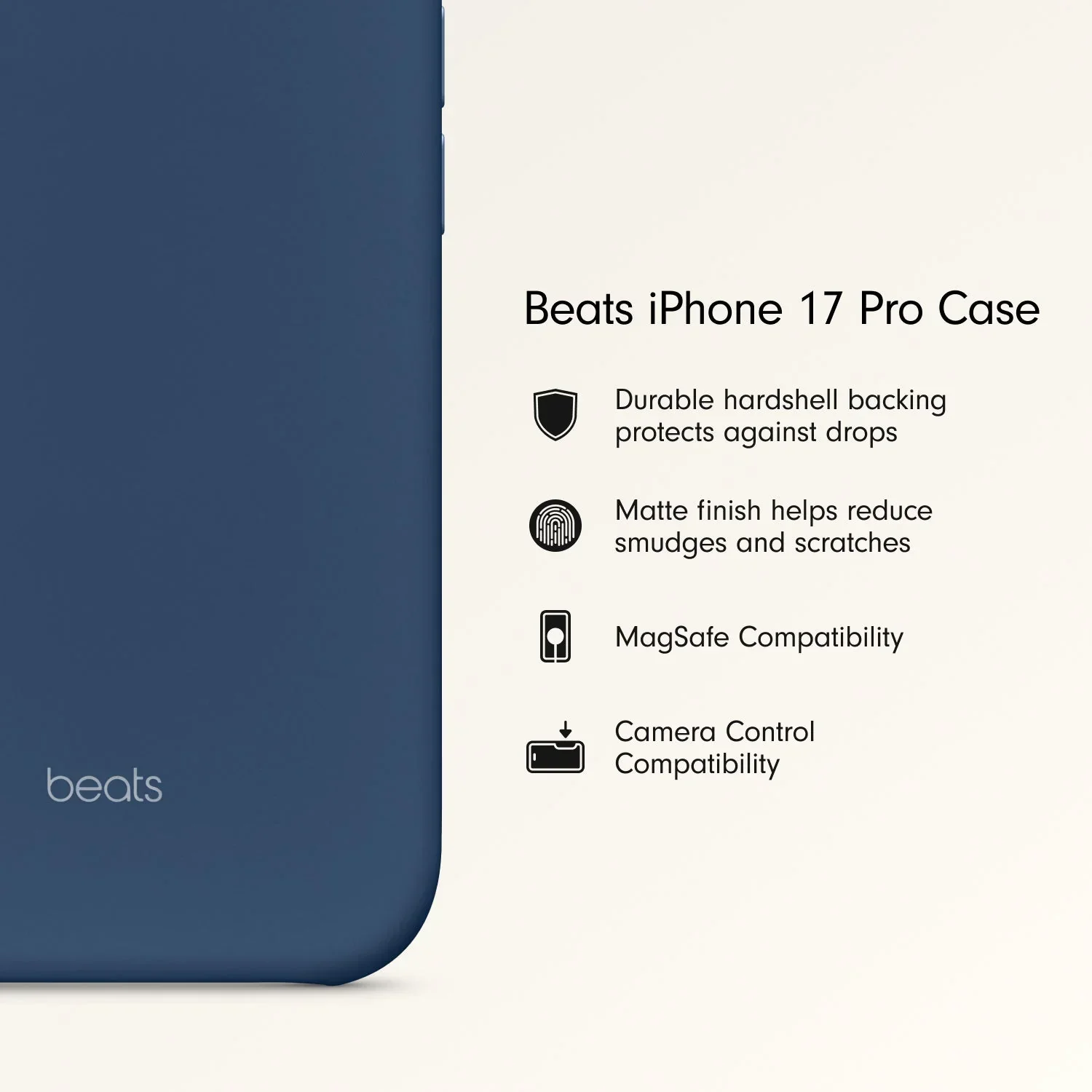 Husa de protectie Apple Beats cu MagSafe pentru iPhone 17 Pro, Bedrock Blue - Image 2