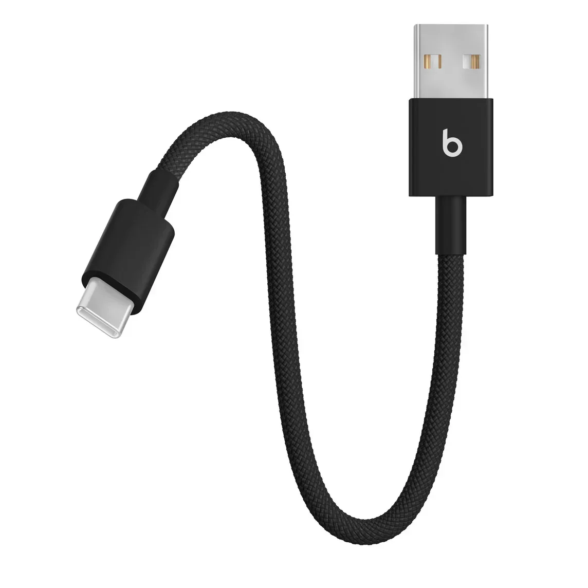 Cablu Beats USB-A la USB-C de 20 cm, Woven, Negru - Image 2