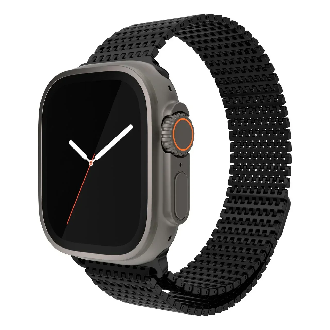 Resigilat: Curea metalica MESH NOA pentru Apple Watch 44/45/49 mm, Negru - Image 2