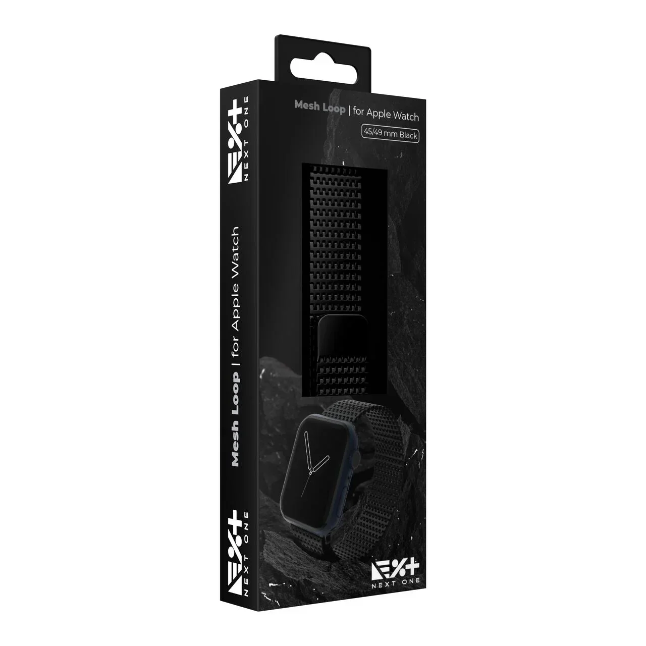 Resigilat: Curea metalica MESH NOA pentru Apple Watch 44/45/49 mm, Negru - Image 5