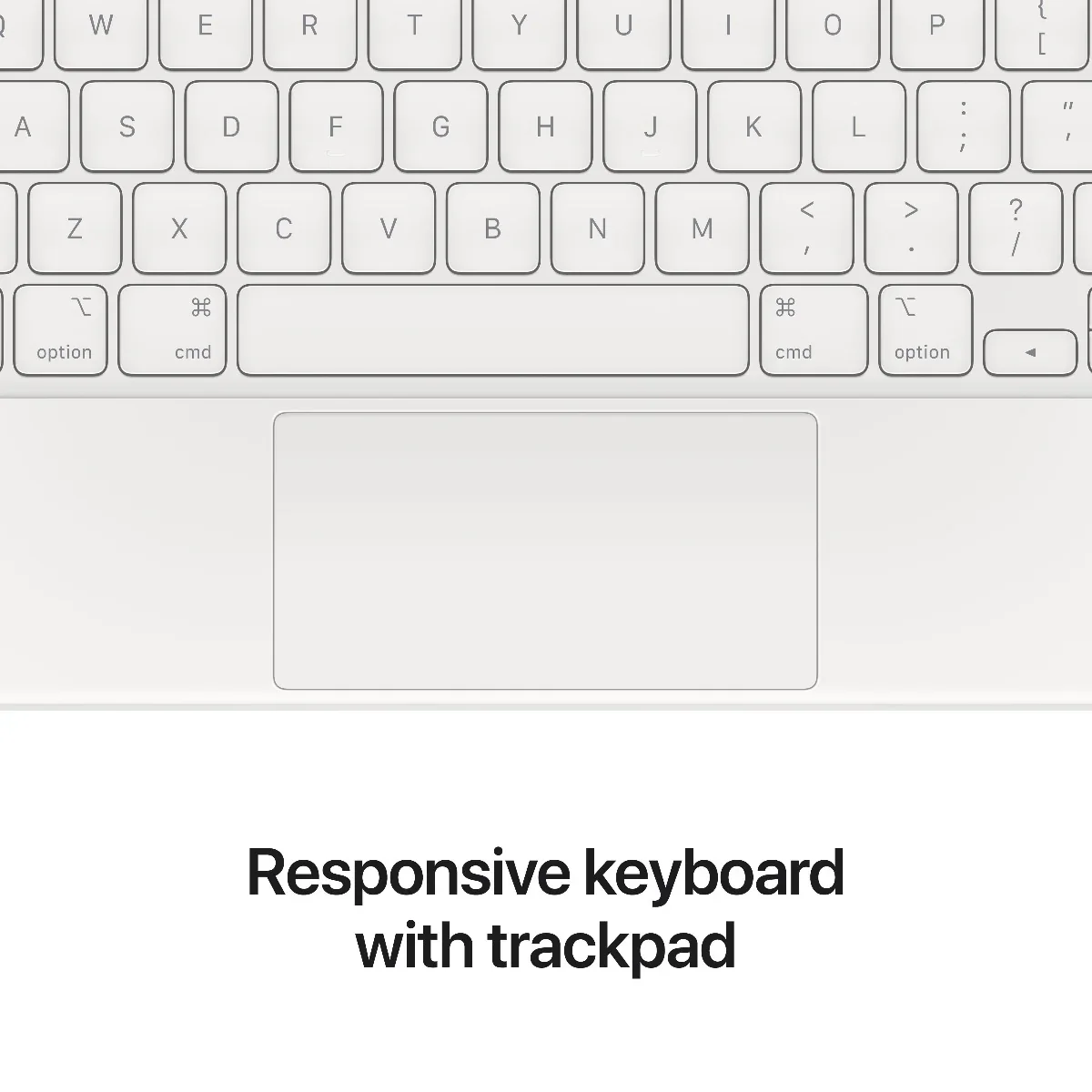 Resigilat: Husa cu tastatura Apple Magic Keyboard pentru iPad Pro 11" (gen.3) / iPad Air (gen.4) Alb, layout INT - Image 4