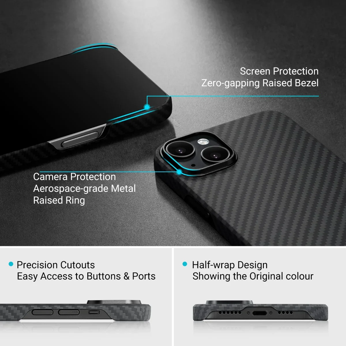 Resigilat: Husa de protectie Pitaka MagEZ 3 cu MagSafe pentru iPhone 14, Negru - Image 6