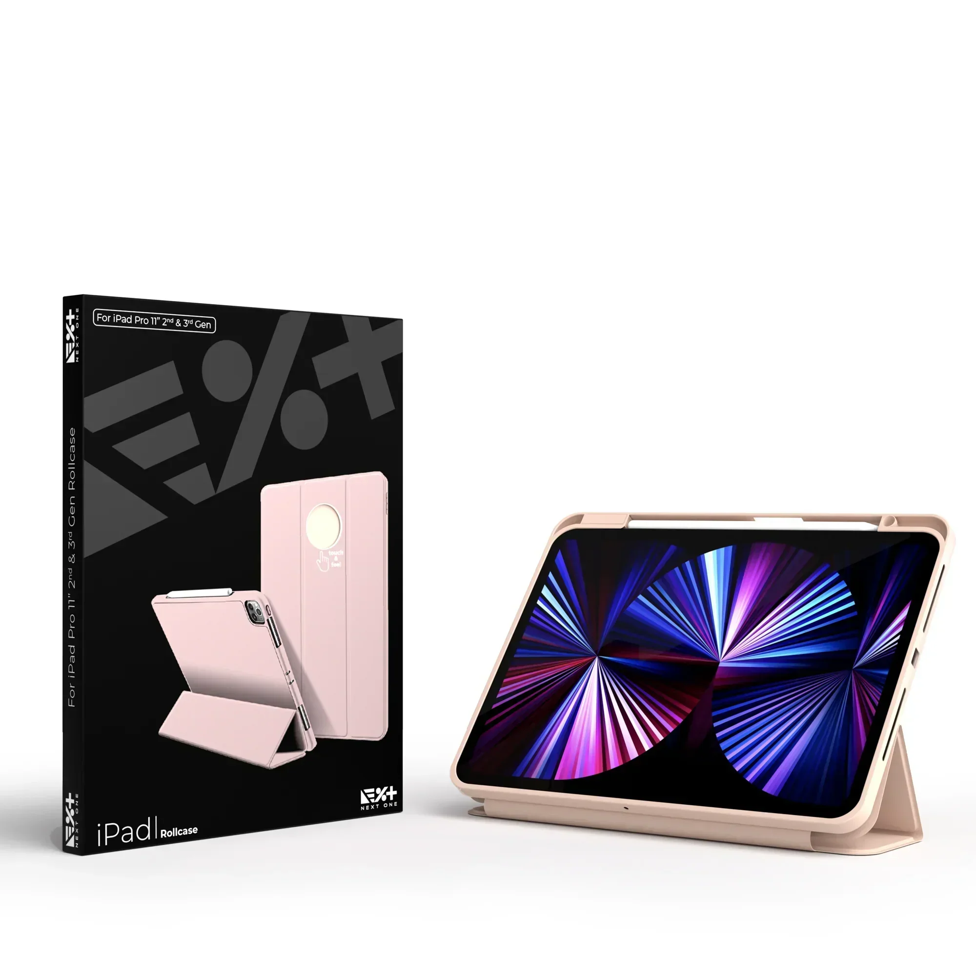 Husa de protectie NOA Rollcase pentru iPad Pro 11" M1-M4, Roz - Image 10