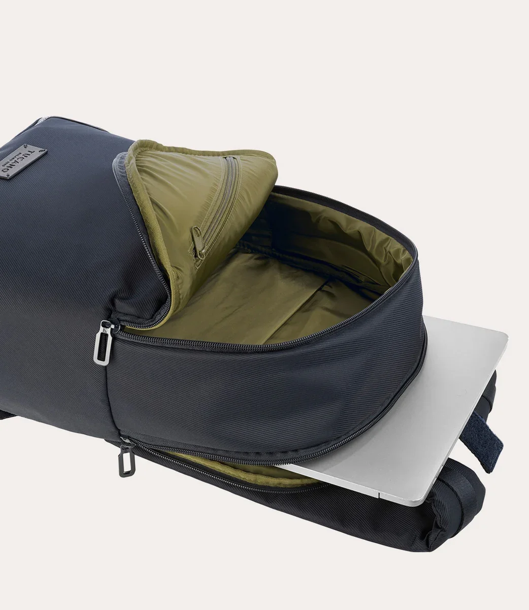 Rucsac Tucano cu elemente de piele, 16", Bleumarin/Negru - Image 23
