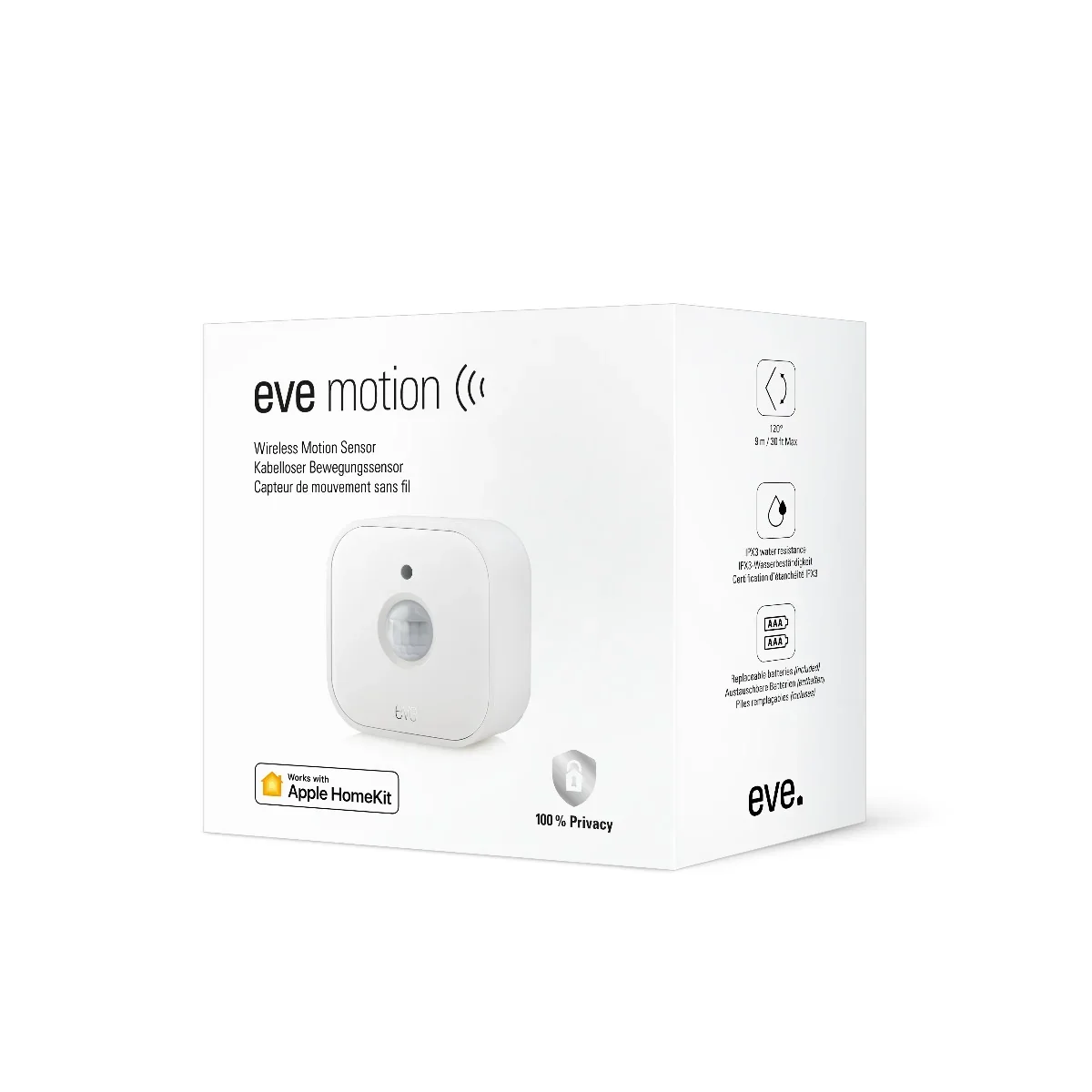 Senzor de miscare Eve Motion Wireless Sensor - IPX3 water resistance - Tread compatible - Image 5