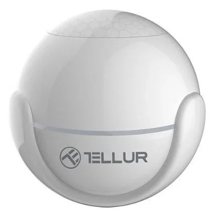 Senzor de miscare WiFi Tellur, PIR, Alb