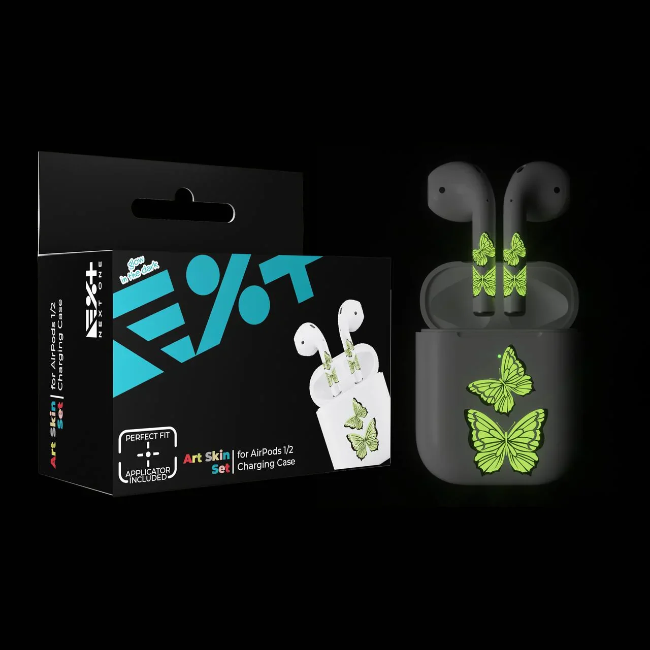 Skin NOA pentru AirPods - Fluture fosforescent - Image 6