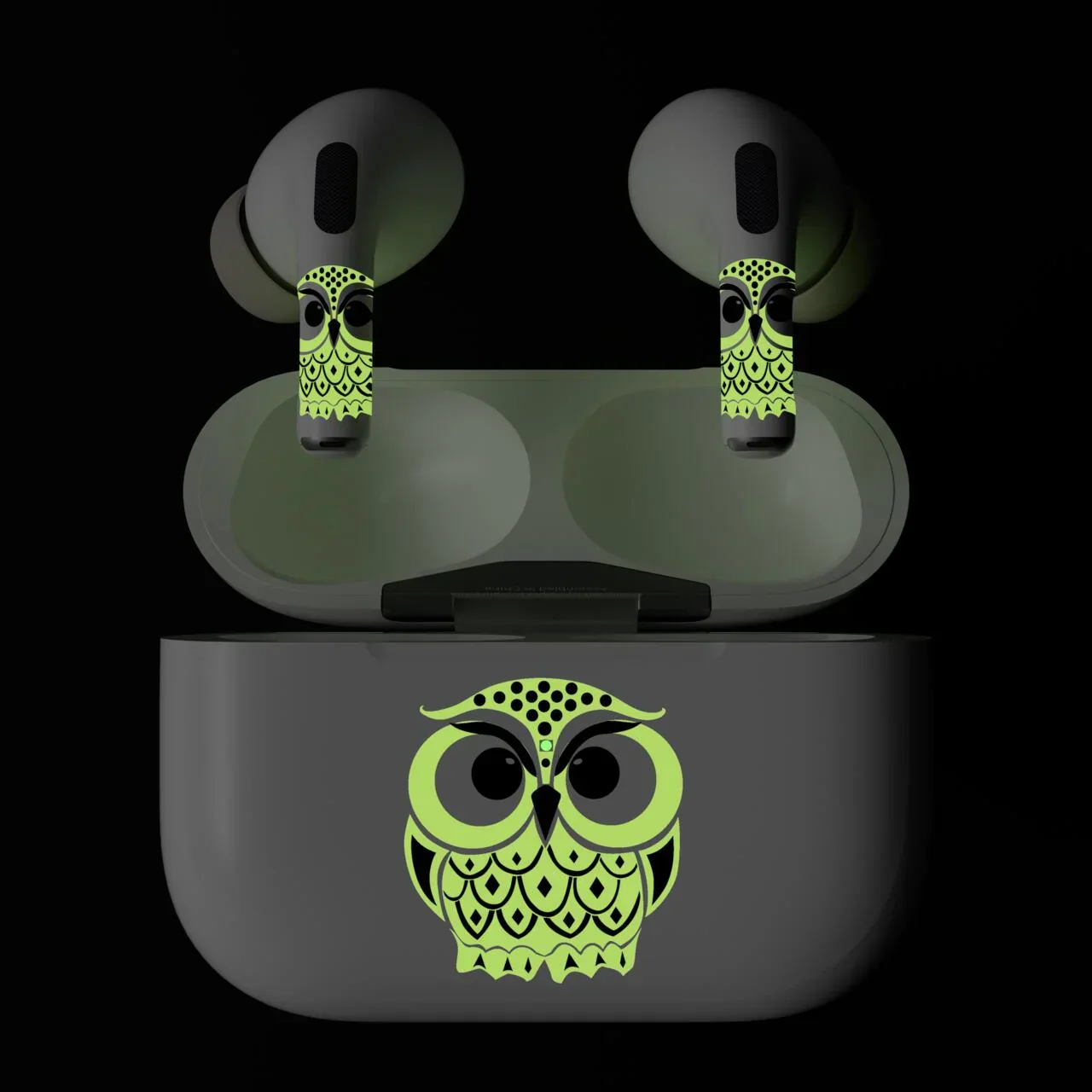 Skin NOA pentru AirPods Pro - Bufnita fosforescenta - Image 4