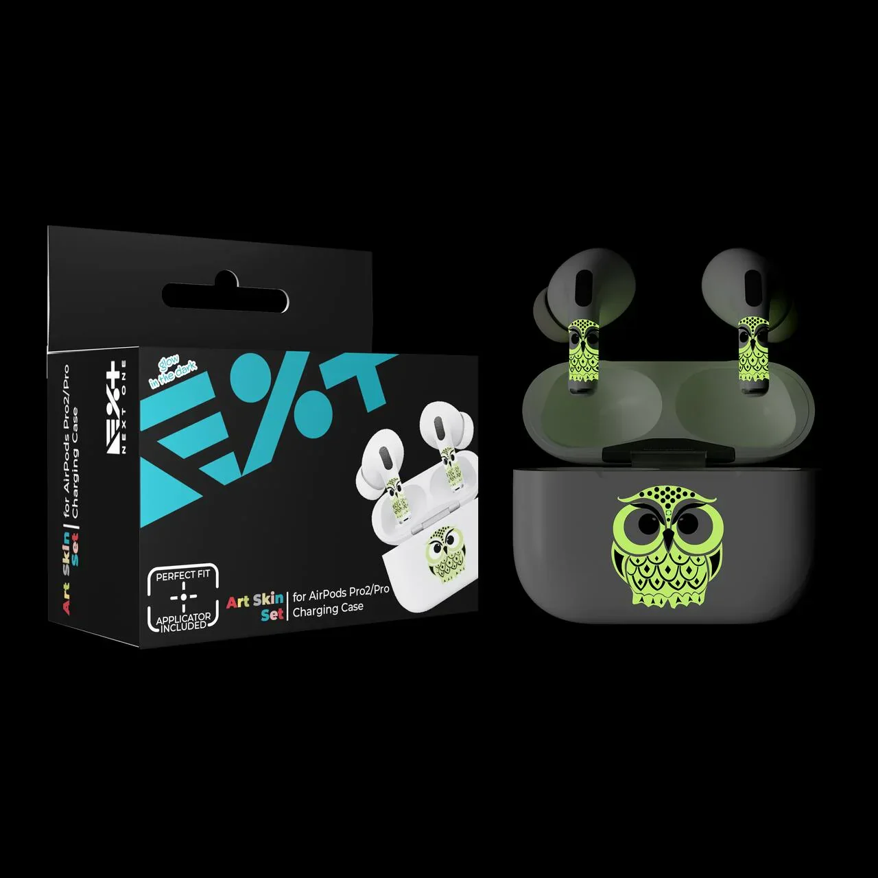 Skin NOA pentru AirPods Pro - Bufnita fosforescenta - Image 7