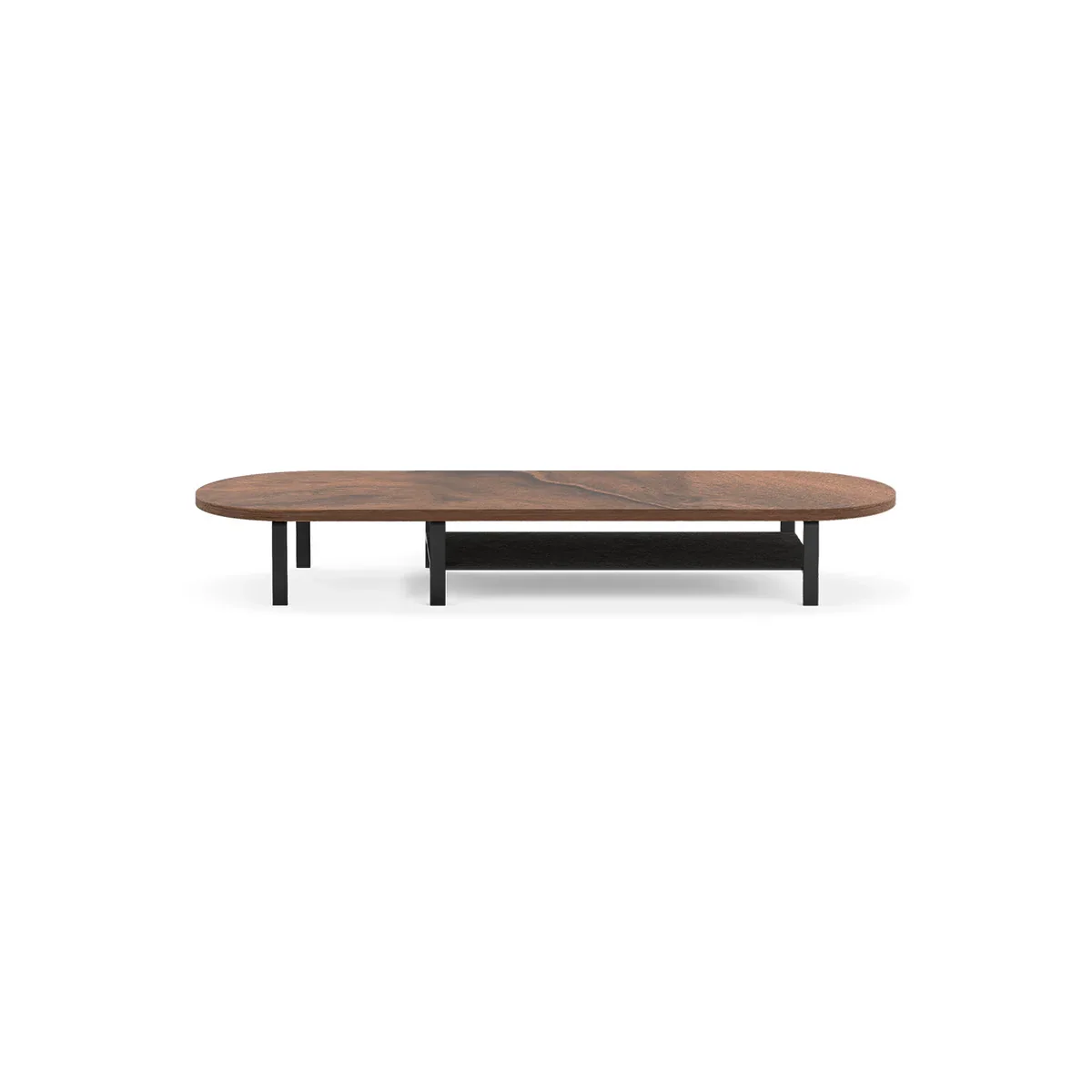Stand cu raft Woodcessories pentru monitor Walnut/Black - Image 2