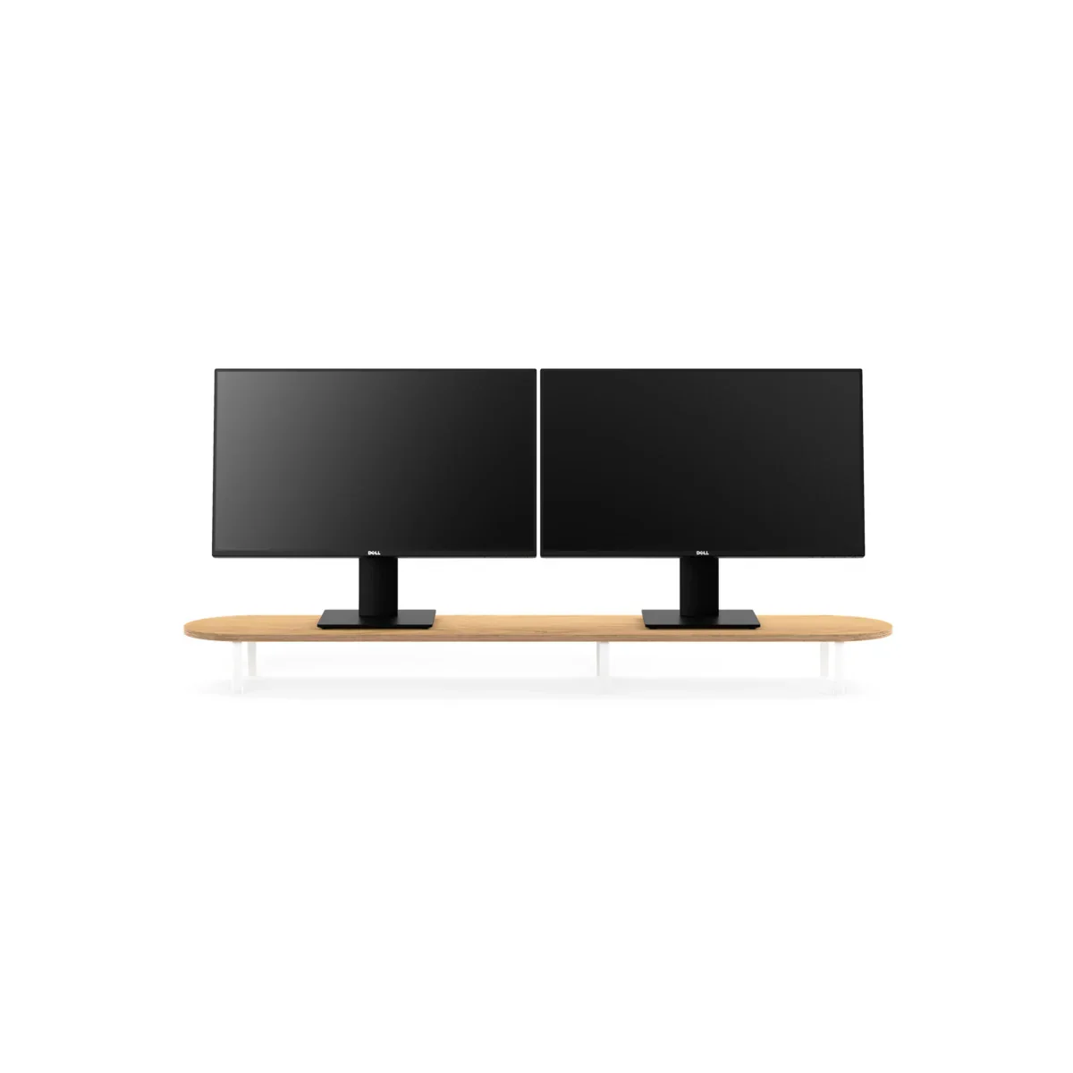 Stand dublu Woodcessories pentru monitor Oak/White - Image 4