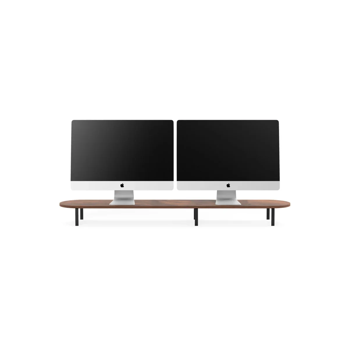 Stand dublu Woodcessories pentru monitor Walnut/Black - Image 5