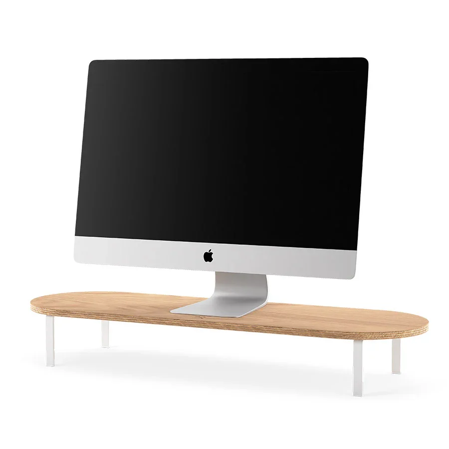 Stand Woodcessories pentru monitor Oak/White