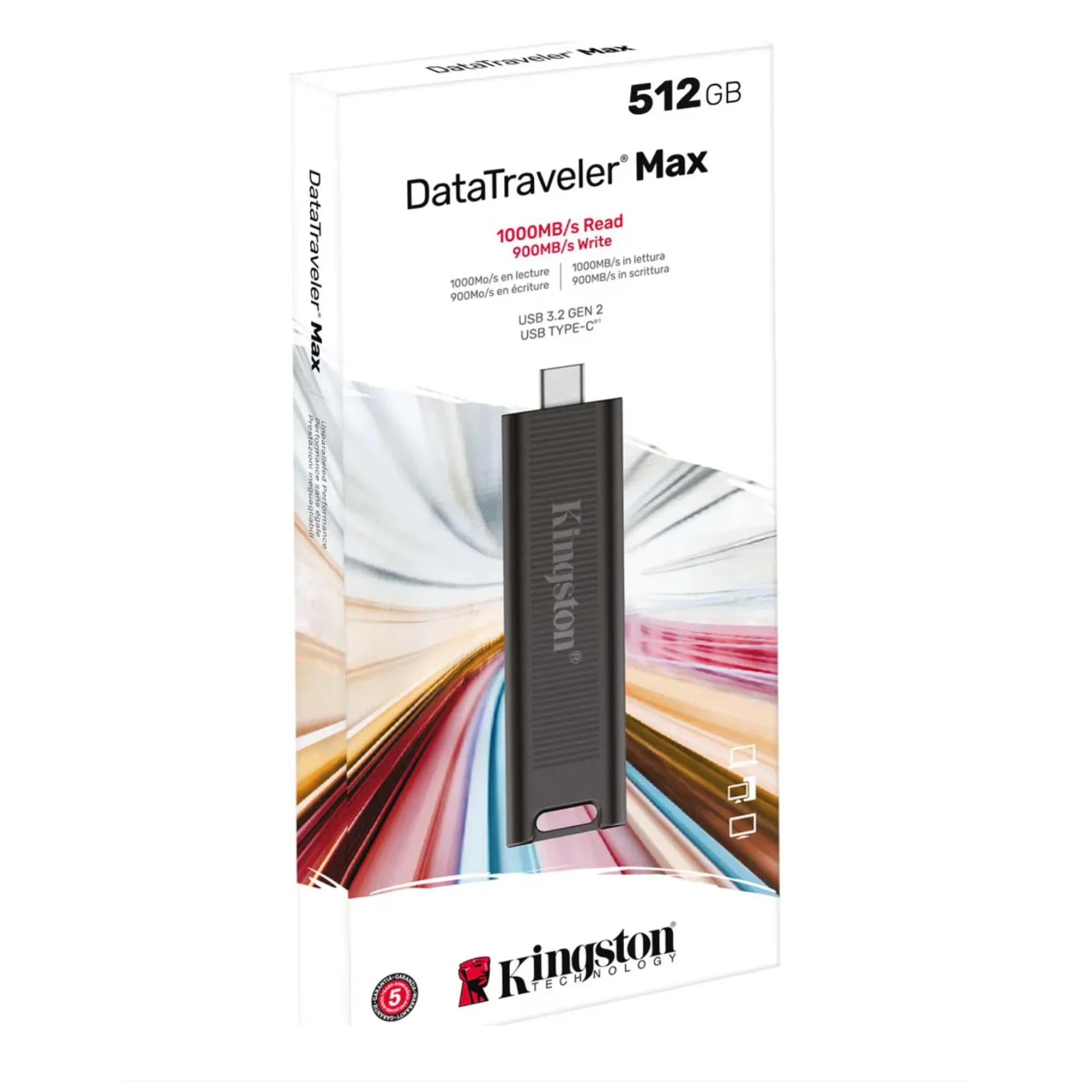 Stick de memorie KINGSTON DataTraveler 1000R, 512 GB, USB-C, Negru - Image 2