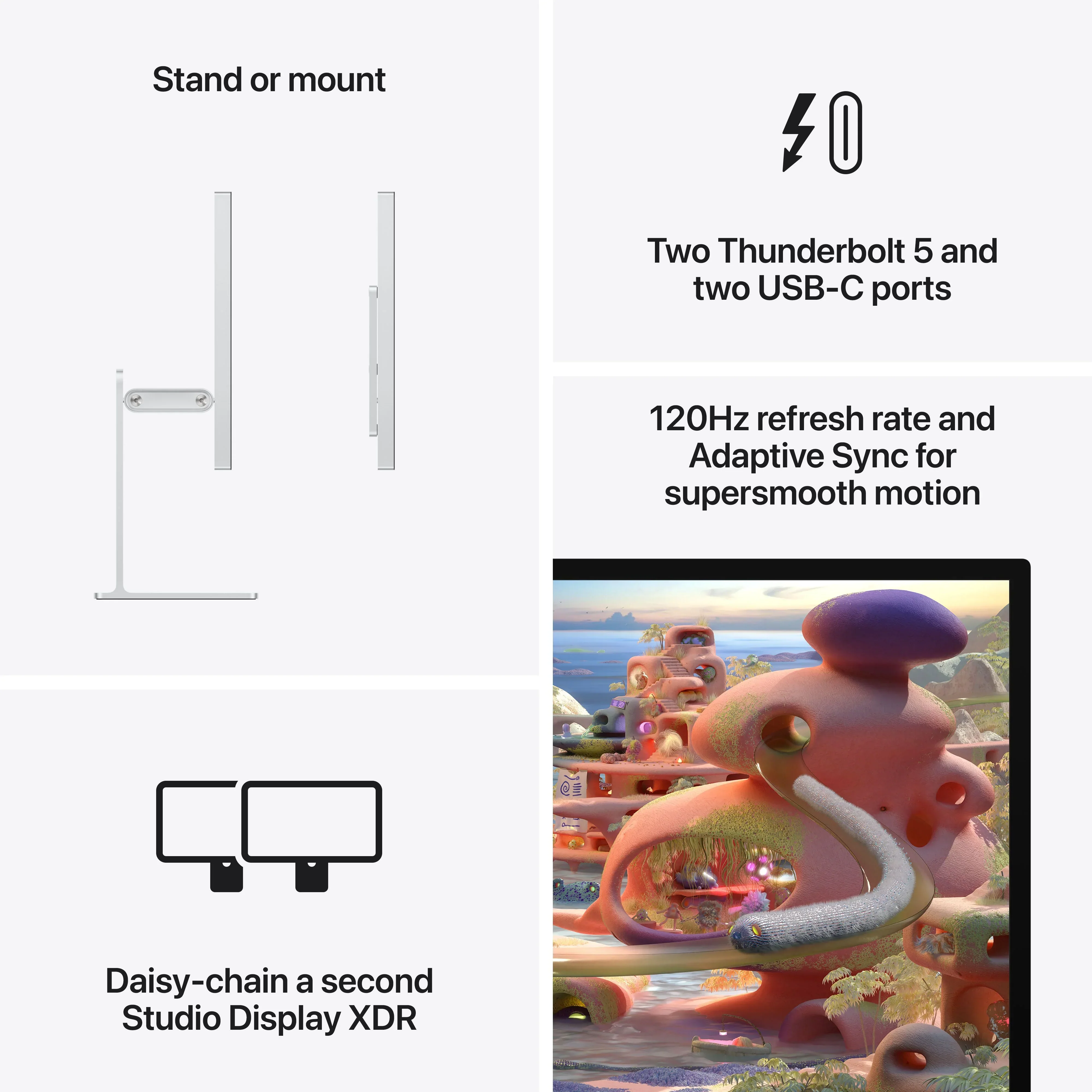 Monitor Studio Display XDR, Sticlă nano-texturată, Suport reglabil pe înclinare și înălțime - Image 8