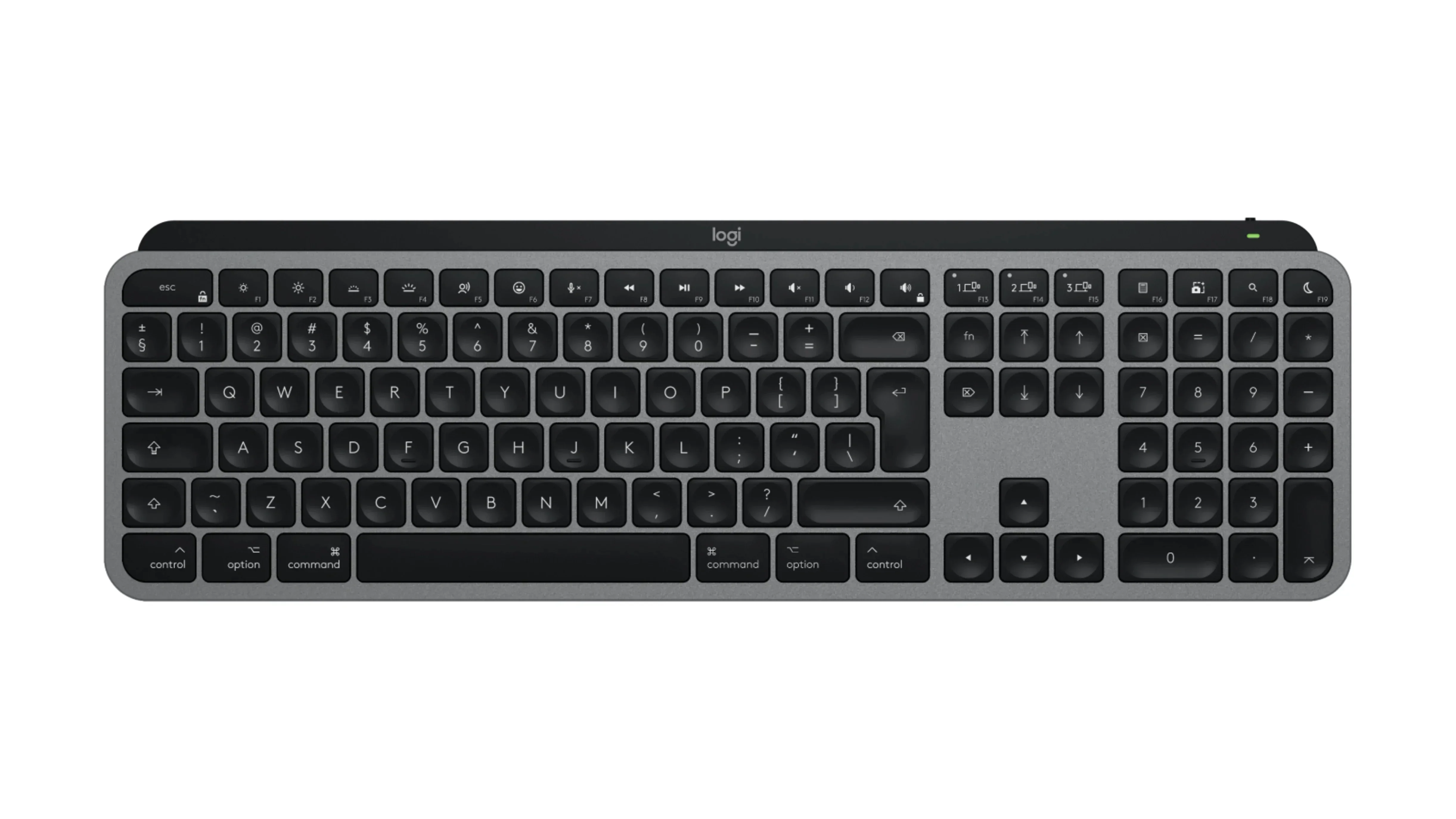 Tastatura Logitech MX Keys S for Mac, iluminare inteligenta, design ergonomic, Negru