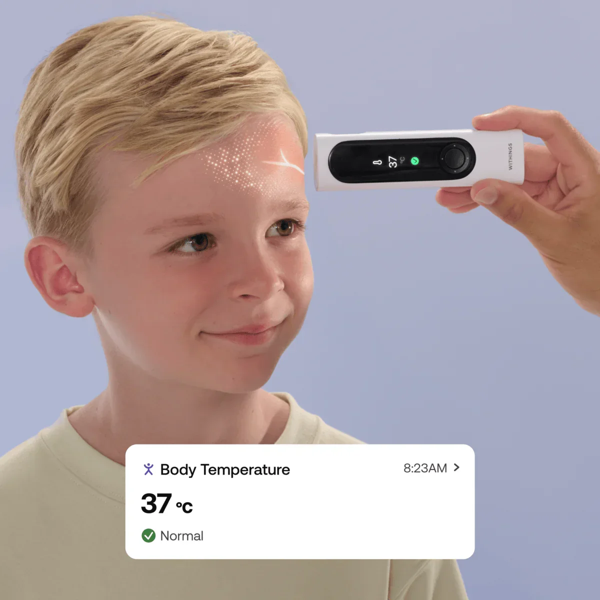 Withings Beam-O - Dispozitiv MultiScan 4 in 1 de evaluare a sanatatii (termometru, EKG, SPO2, stetoscop digital) - Image 4
