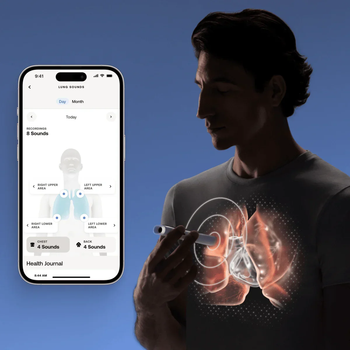 Withings Beam-O - Dispozitiv MultiScan 4 in 1 de evaluare a sanatatii (termometru, EKG, SPO2, stetoscop digital) - Image 6