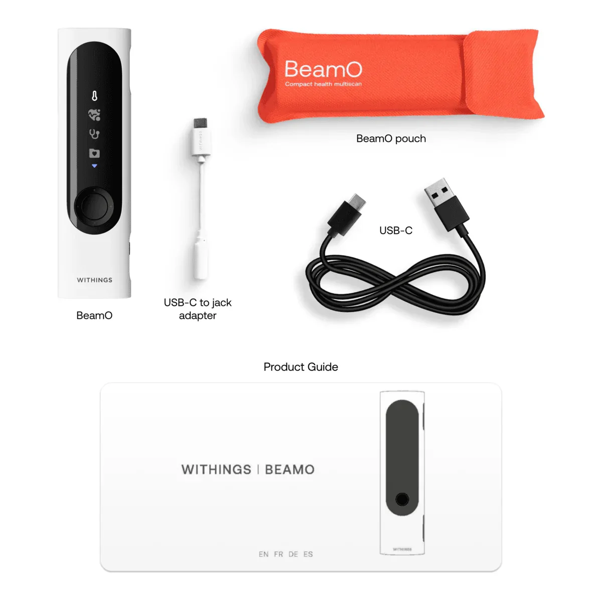 Withings Beam-O - Dispozitiv MultiScan 4 in 1 de evaluare a sanatatii (termometru, EKG, SPO2, stetoscop digital) - Image 9